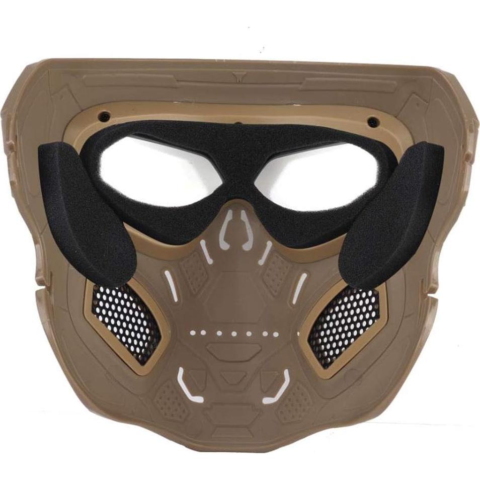 Máscara Táctica Completa JFFCESTORE con Casco y Lentes Claros