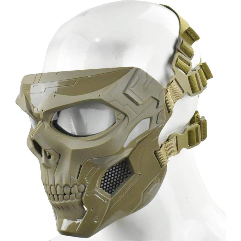 Máscara Táctica Completa JFFCESTORE con Casco y Lentes Claros