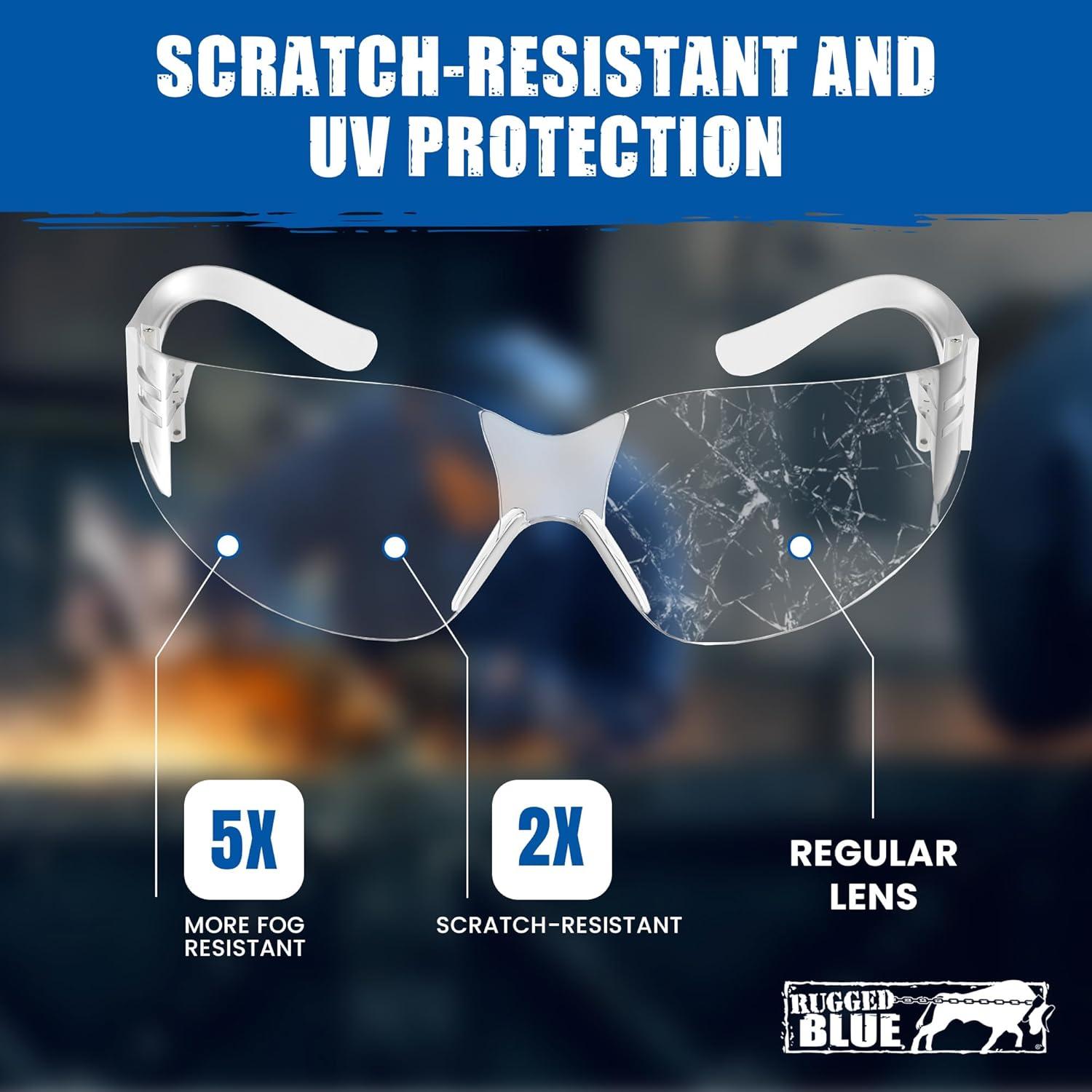 Gafas de Seguridad Rugged Blue SC-260 Claras ANSI Z87