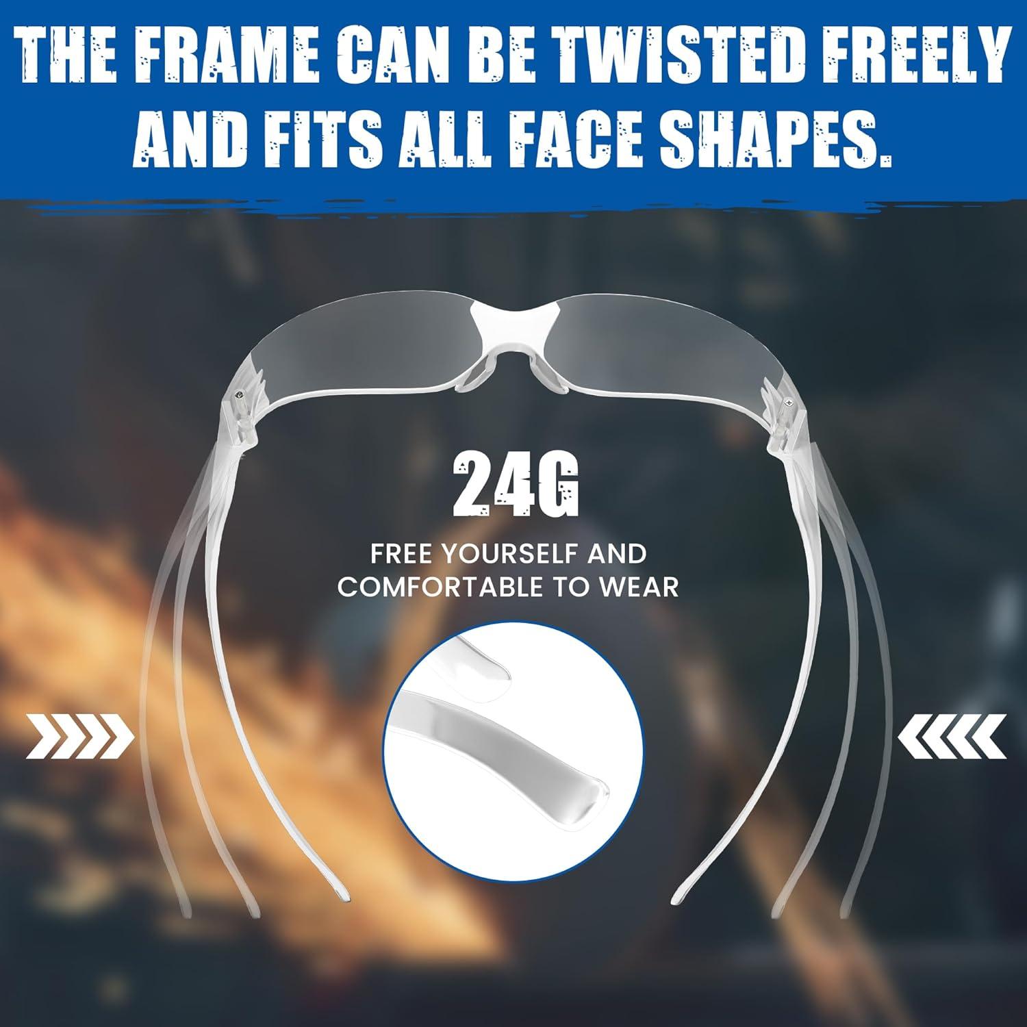 Gafas de Seguridad Rugged Blue SC-260 Claras ANSI Z87