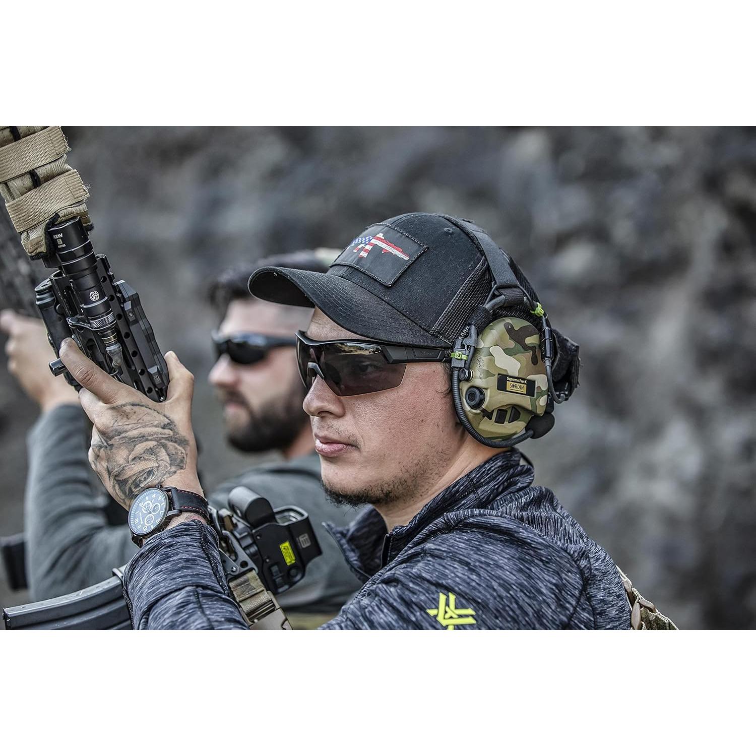 Gafas de sol tácticas STNGR Lo-Drag con lentes ahumados y claros