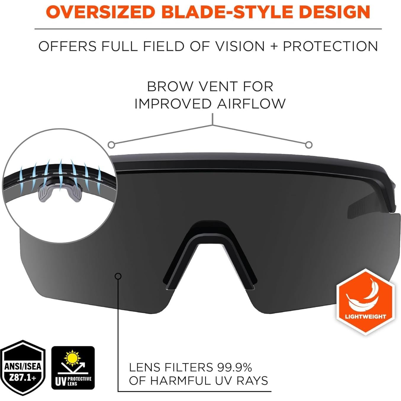 Gafas de Seguridad Skullerz AEGIR con Lente Ahumado