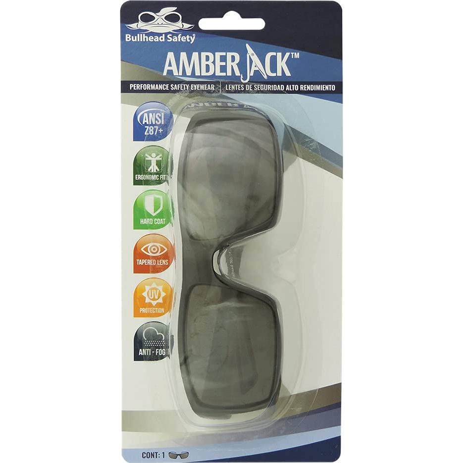 Gafas de Seguridad Amberjack 360-11226 Anti-niebla UV Lentes Ahumados