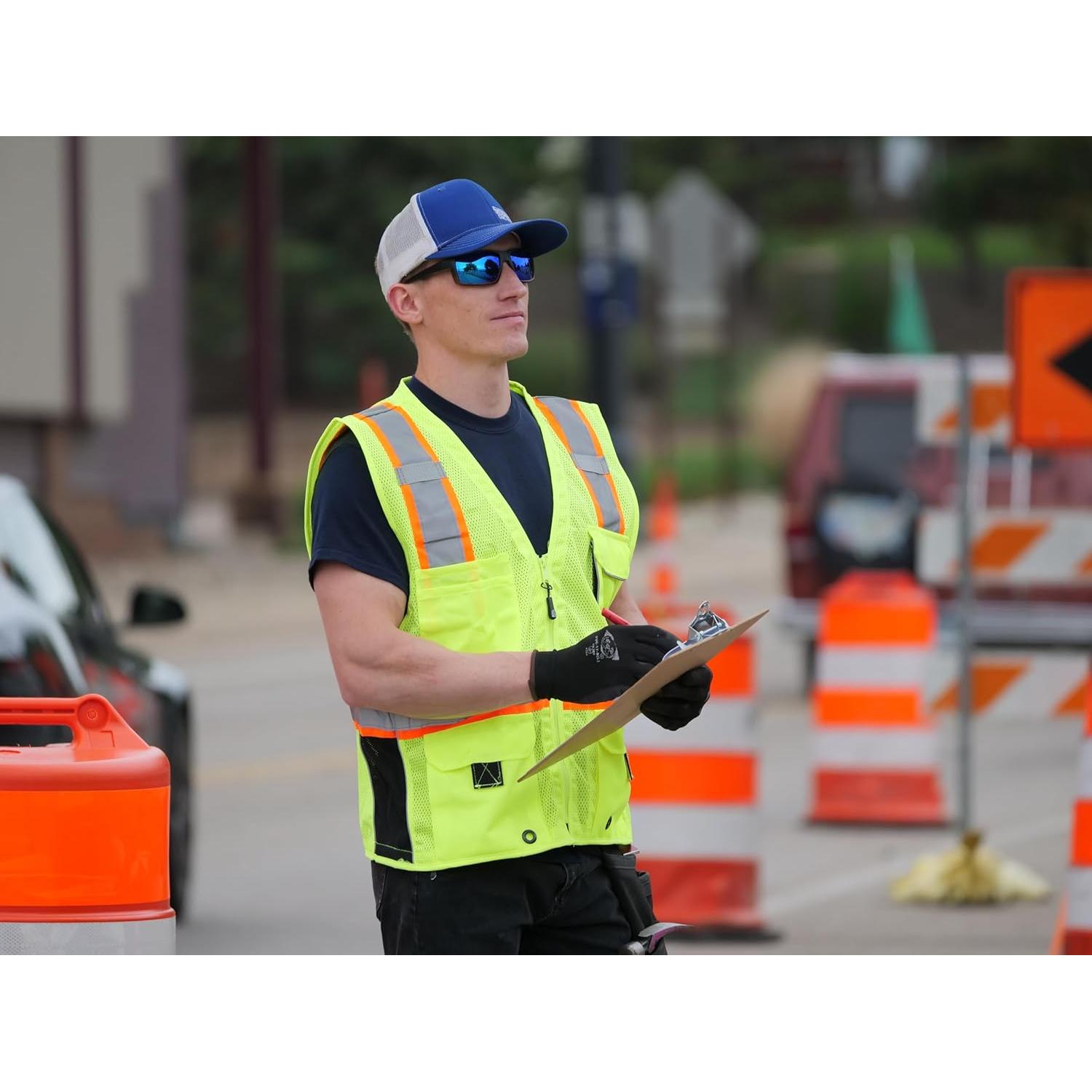 Gafas de Seguridad Amberjack 360-11226 Anti-niebla UV Lentes Ahumados