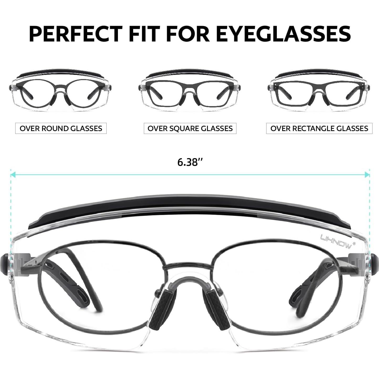 Gafas de Seguridad UKNOW Antivaho OTG Ajustables ANSI Z87.1