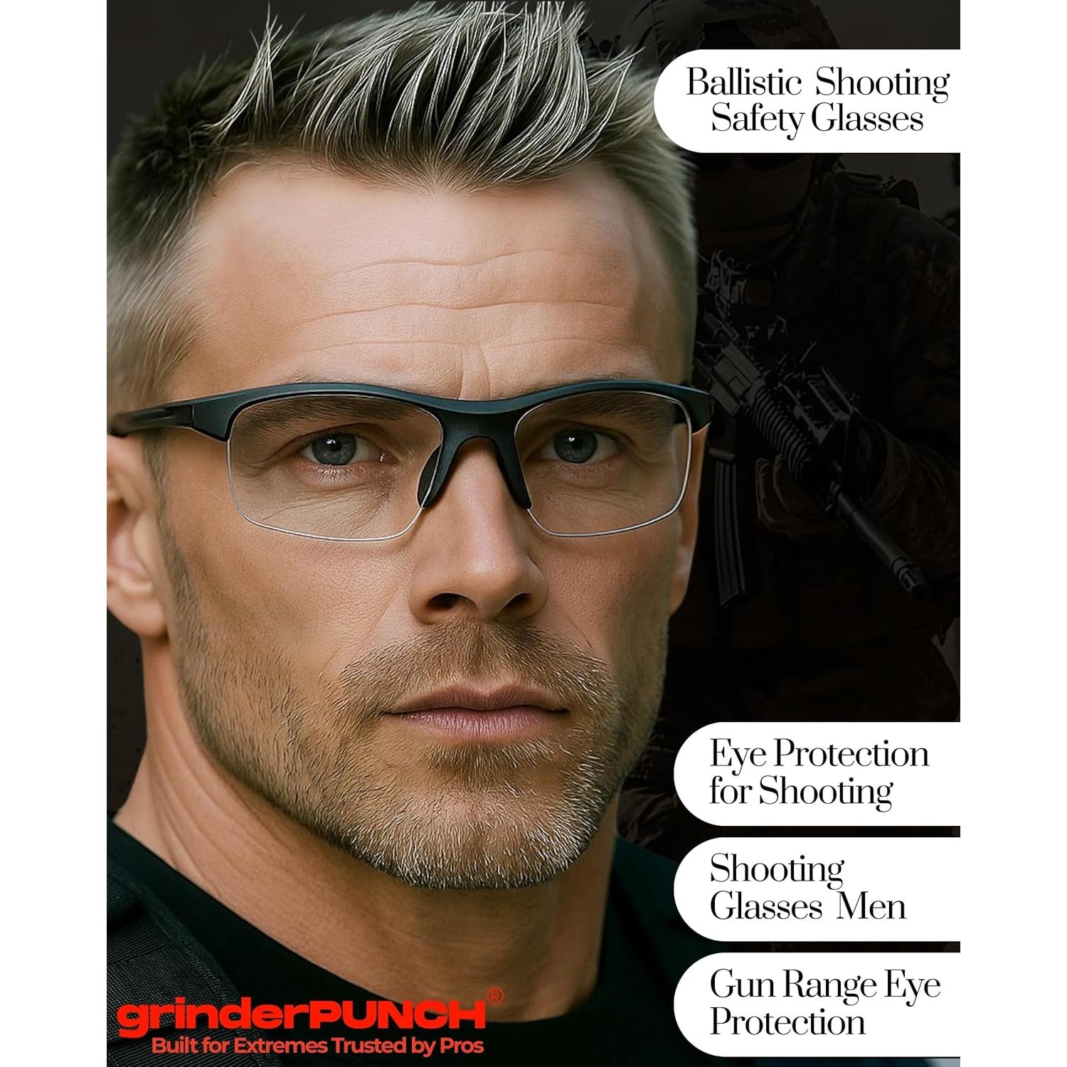 Gafas de Seguridad GrinderPUNCH ANSI Z87 Lente Clara Antideslizante