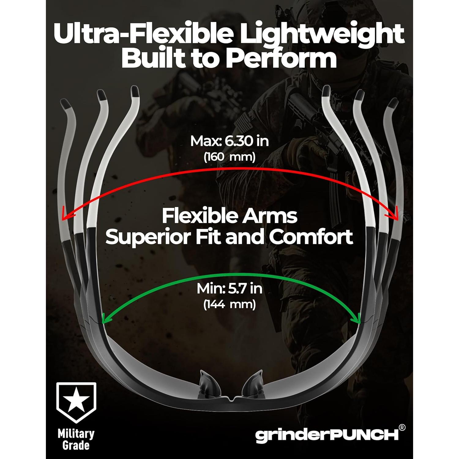 Gafas de Seguridad GrinderPUNCH ANSI Z87 Lente Clara Antideslizante