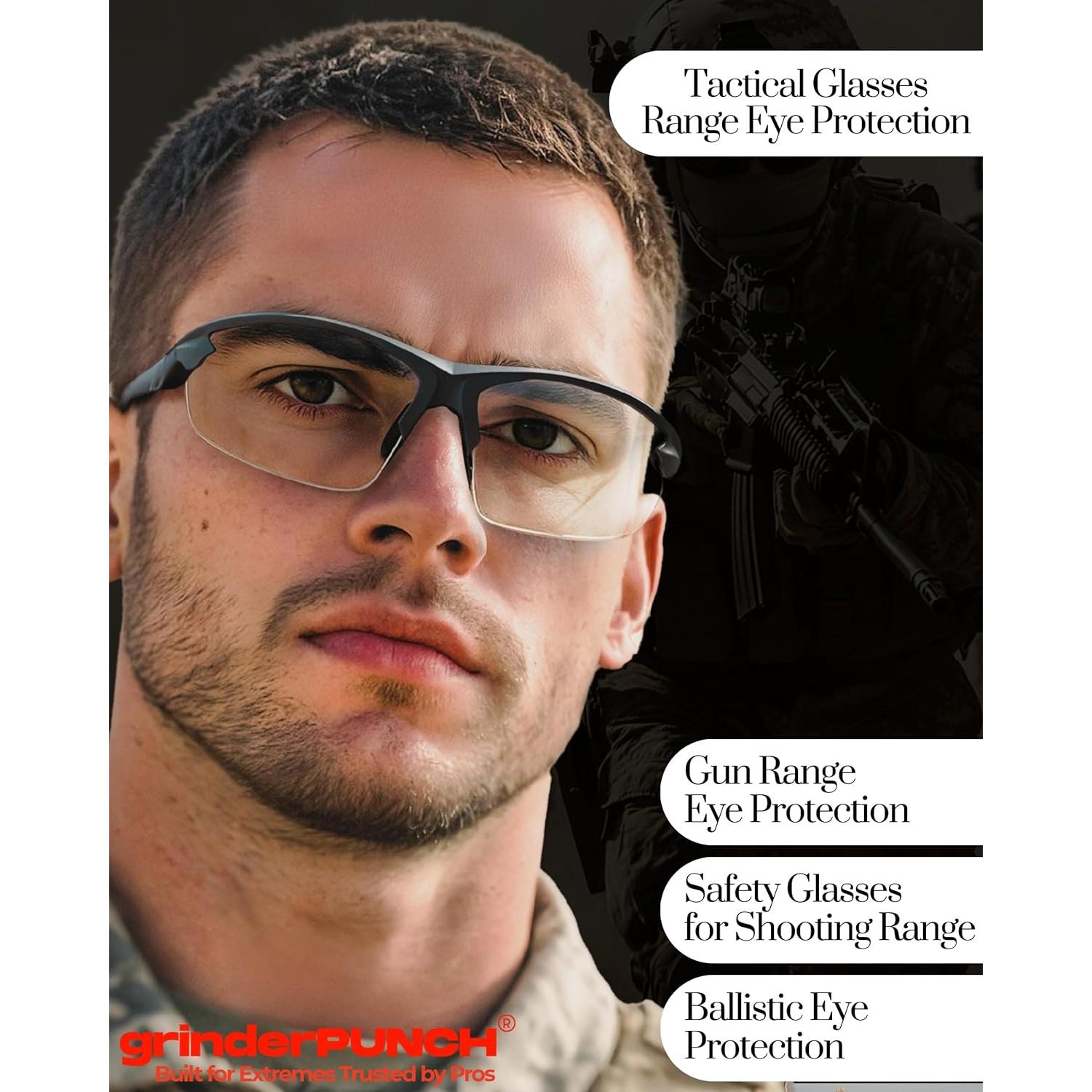 Gafas de Seguridad GrinderPUNCH ANSI Z87 Lente Clara Antideslizante