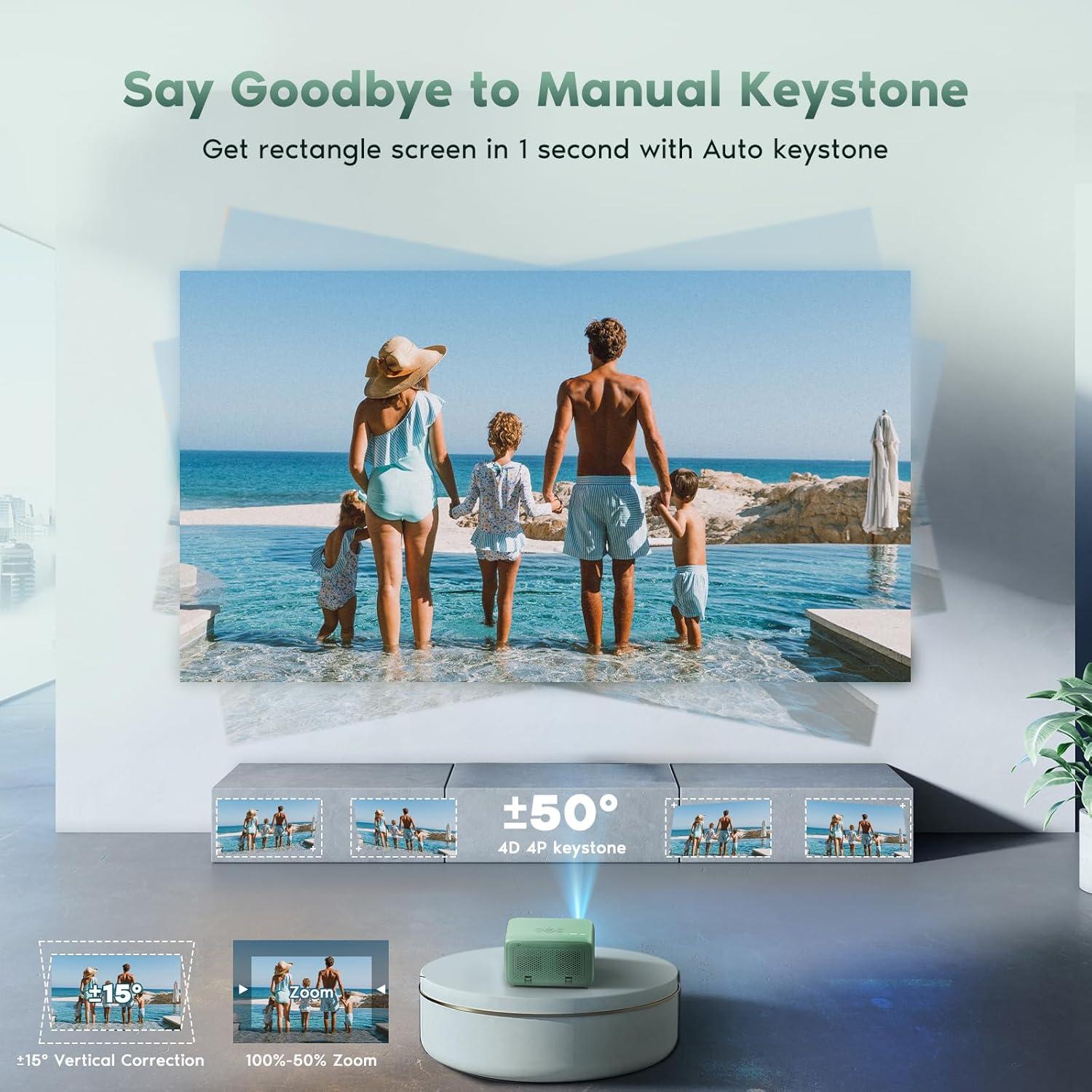 Proyector 4K TMY P38 Auto Enfoque WiFi Bluetooth 1.60kg