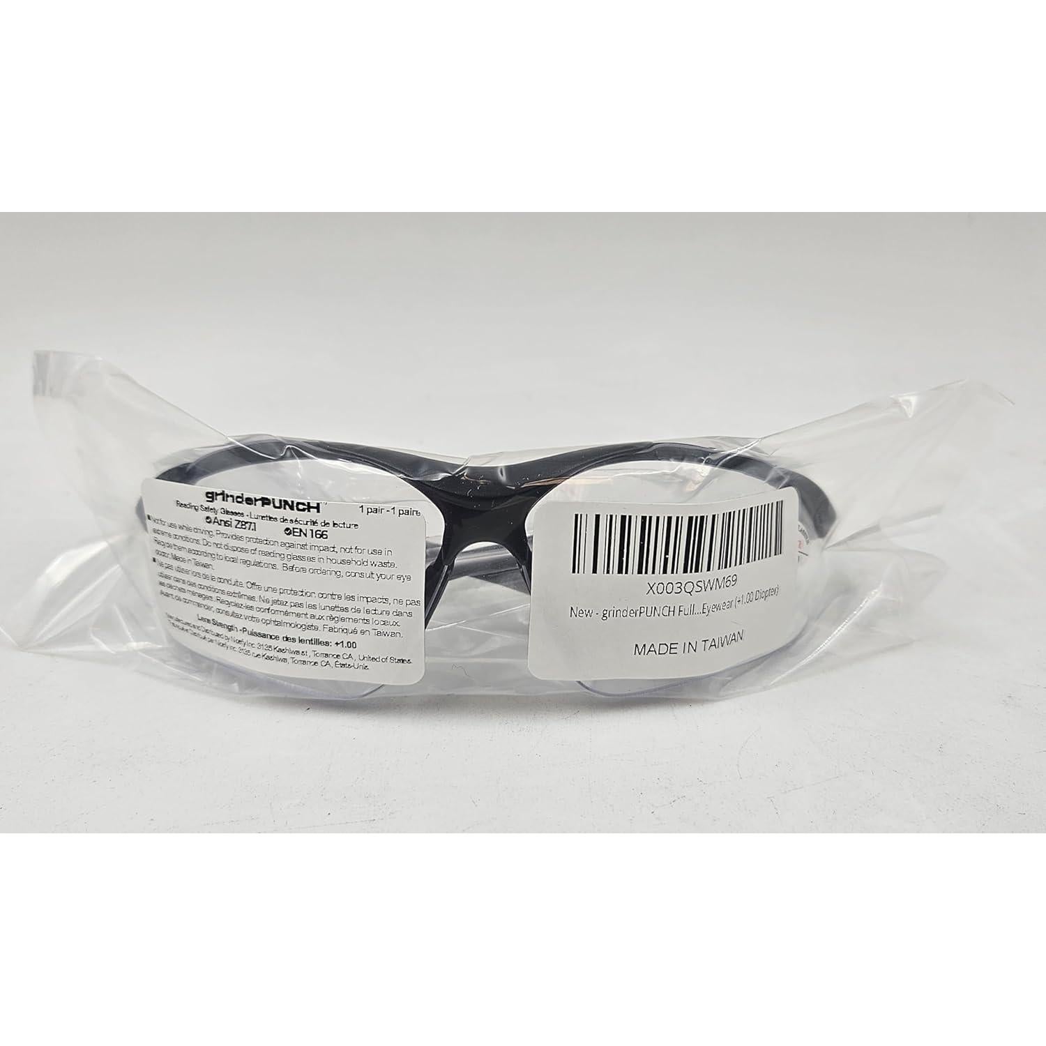 Gafas de Seguridad Aumentadas grinderPUNCH +1.50 Dioptría UV400