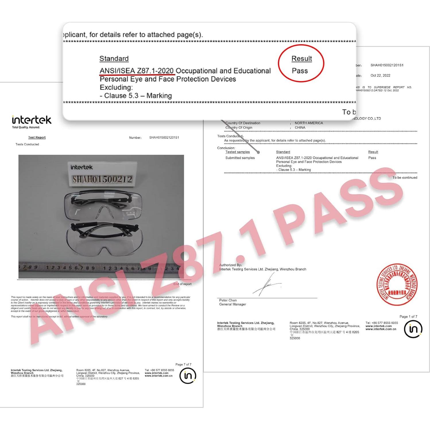 Gafas de Seguridad MORK&SUKY Antivaho ANSI Z87 para Prescripción