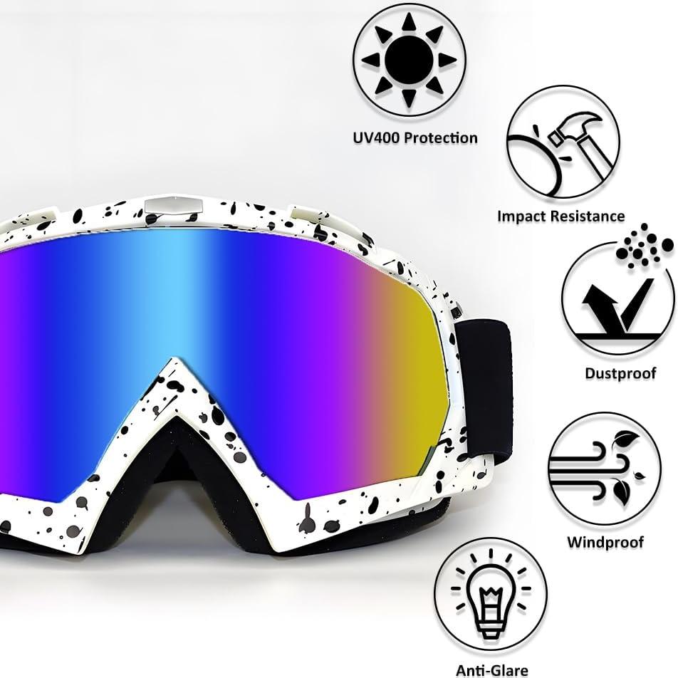 Gafas de Motocross 4-FQ con Protección UV400 y Correa Ajustable
