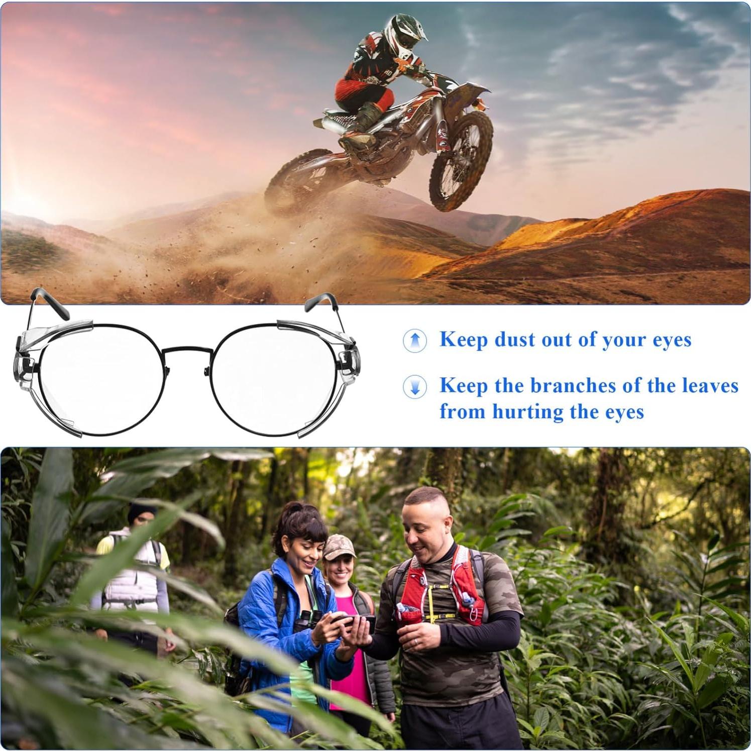 Escudos Laterales de Gafas IMIKEYA - 2 Pares Transparentes