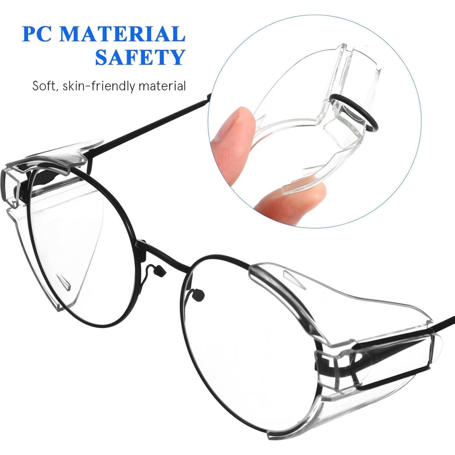 Escudos Laterales de Gafas IMIKEYA - 2 Pares Transparentes