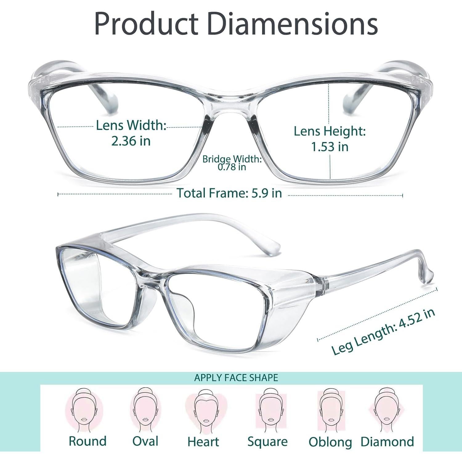 Gafas de Seguridad Feaglo Antivaho y Antiluz Azul - 2 Paquete