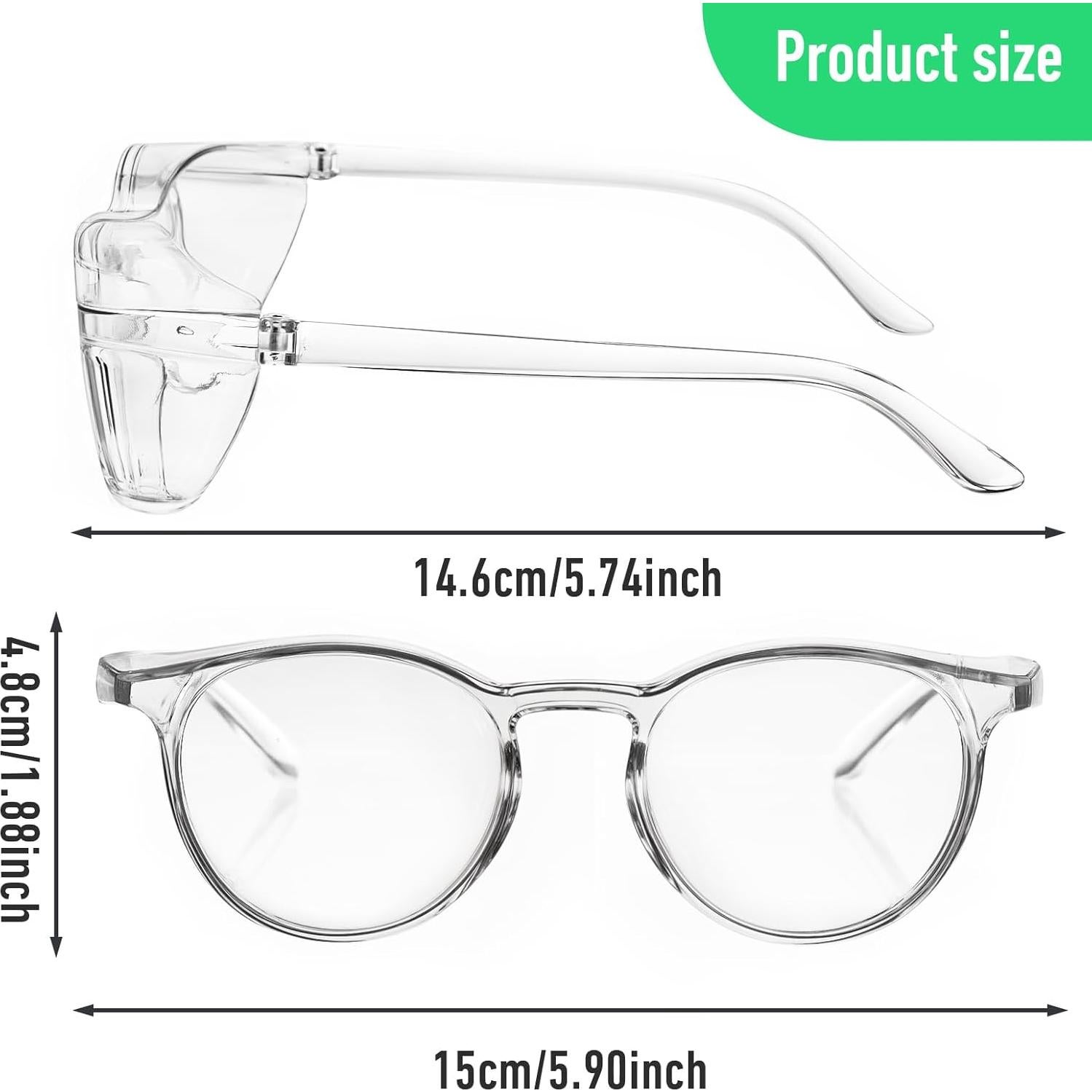 Paquete de 2 Gafas de Seguridad Antivaho TIESOME UV y Luz Azul