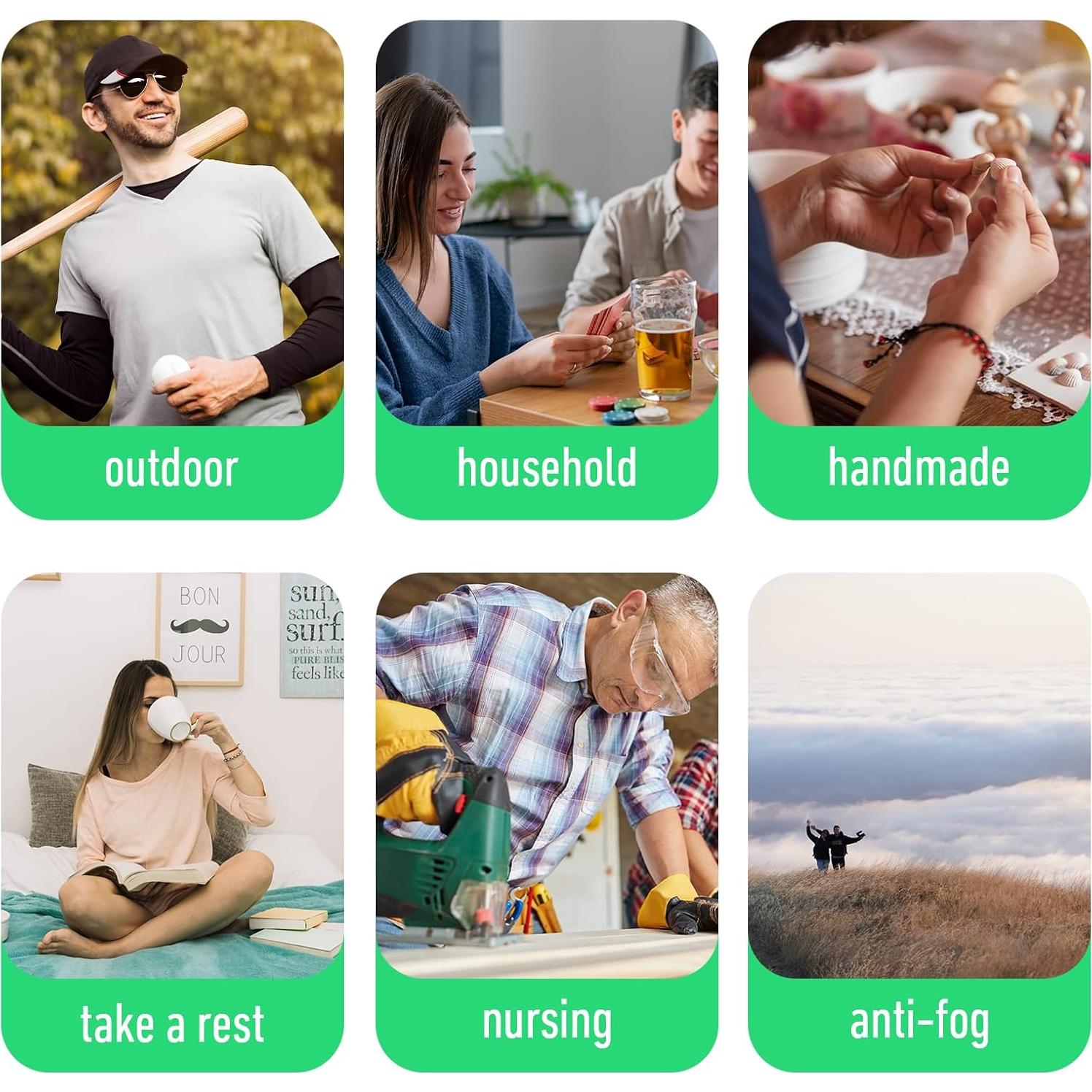 Paquete de 2 Gafas de Seguridad Antivaho TIESOME UV y Luz Azul