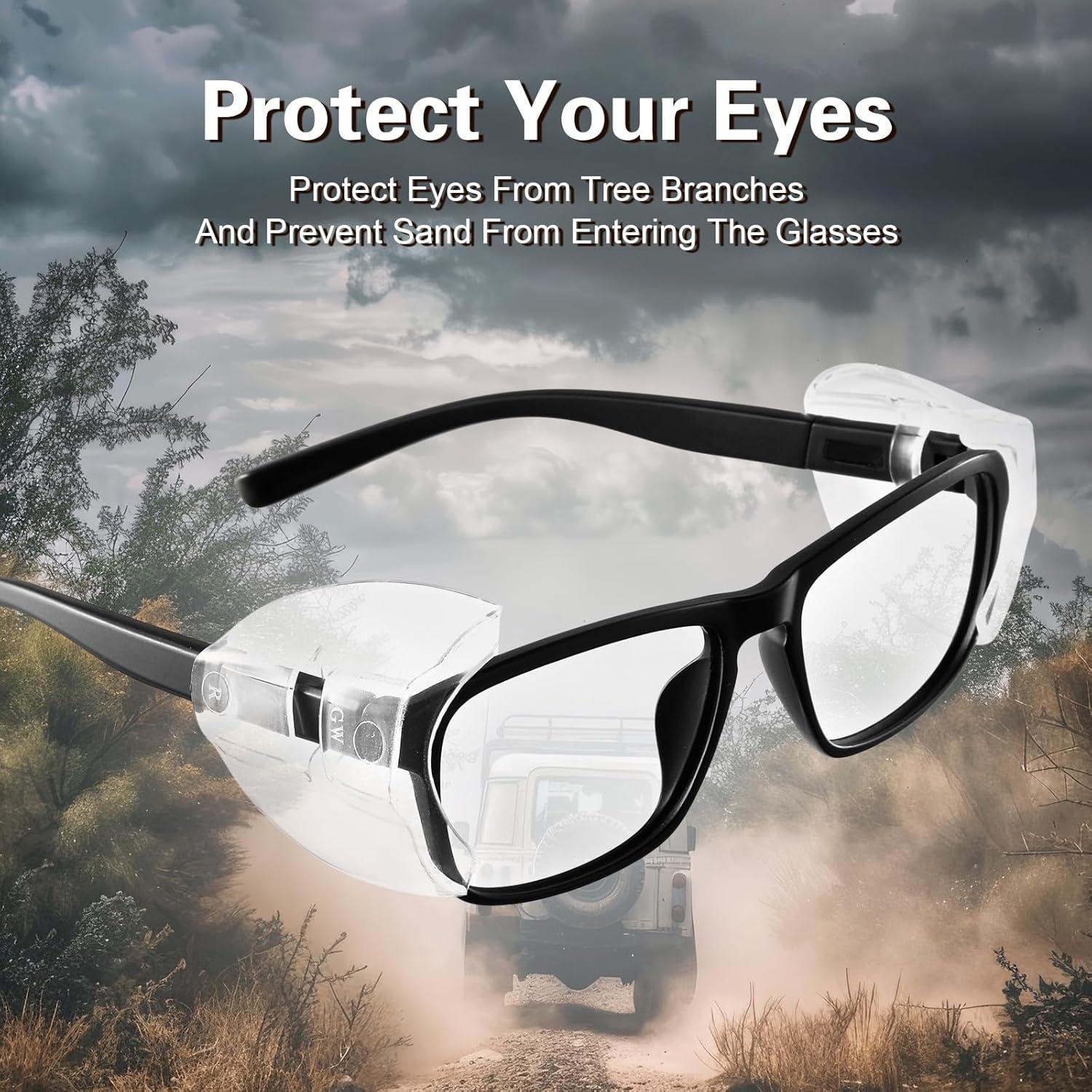 4 Pares de Protectores Laterales para Gafas COMNICO Transparentes