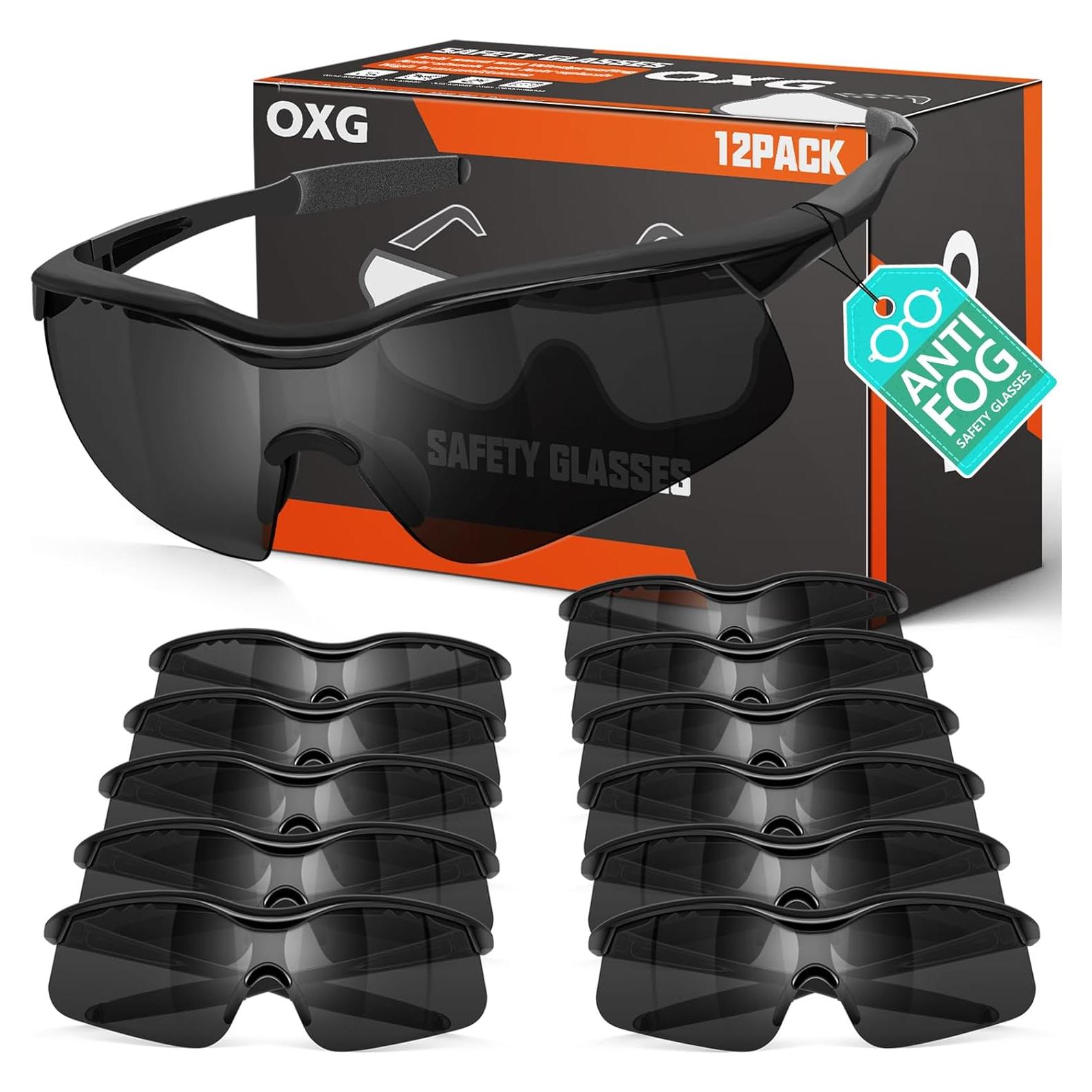 Gafas de Seguridad Antivaho OXG - 12 Paquetes - ANSI Z87.1