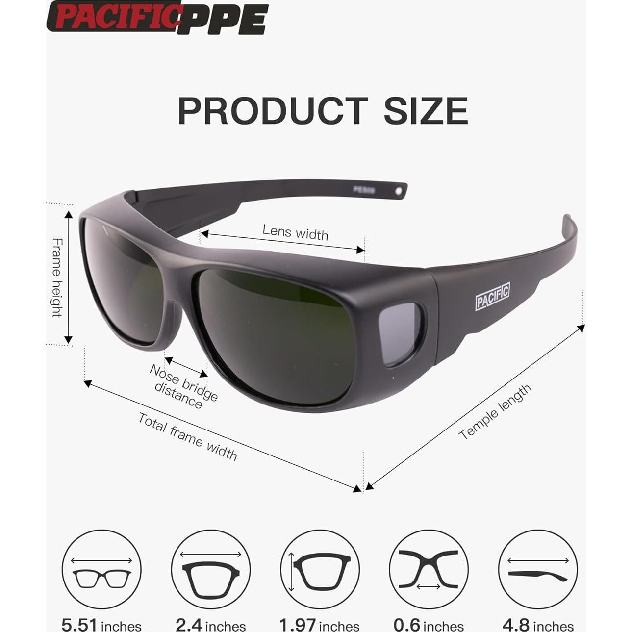 Gafas de Soldadura PACIFIC PPE IR5, Protección UV, Antiarañazos