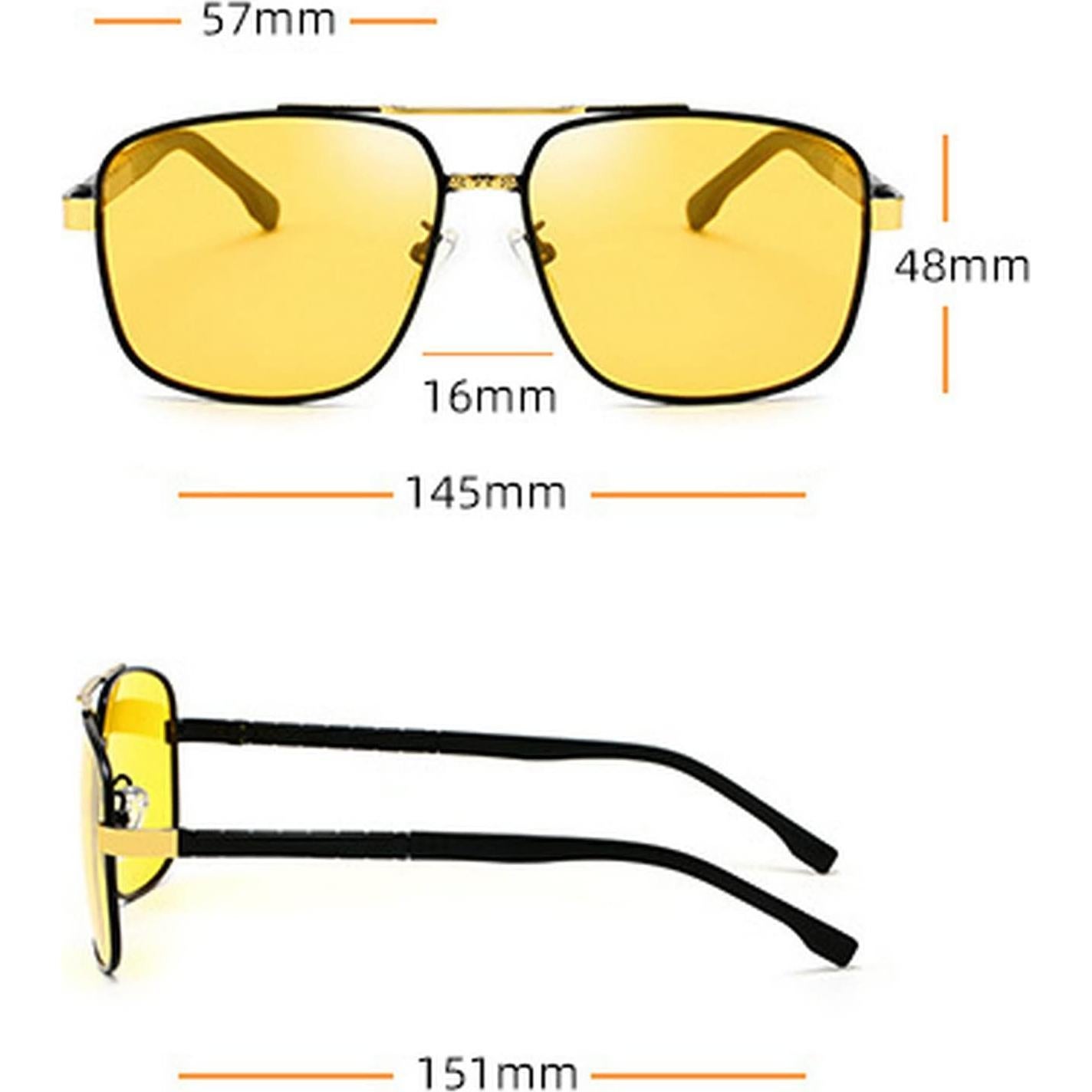 Gafas de Sol Polarizadas Laureles para Hombre 1.5x Visión Nocturna