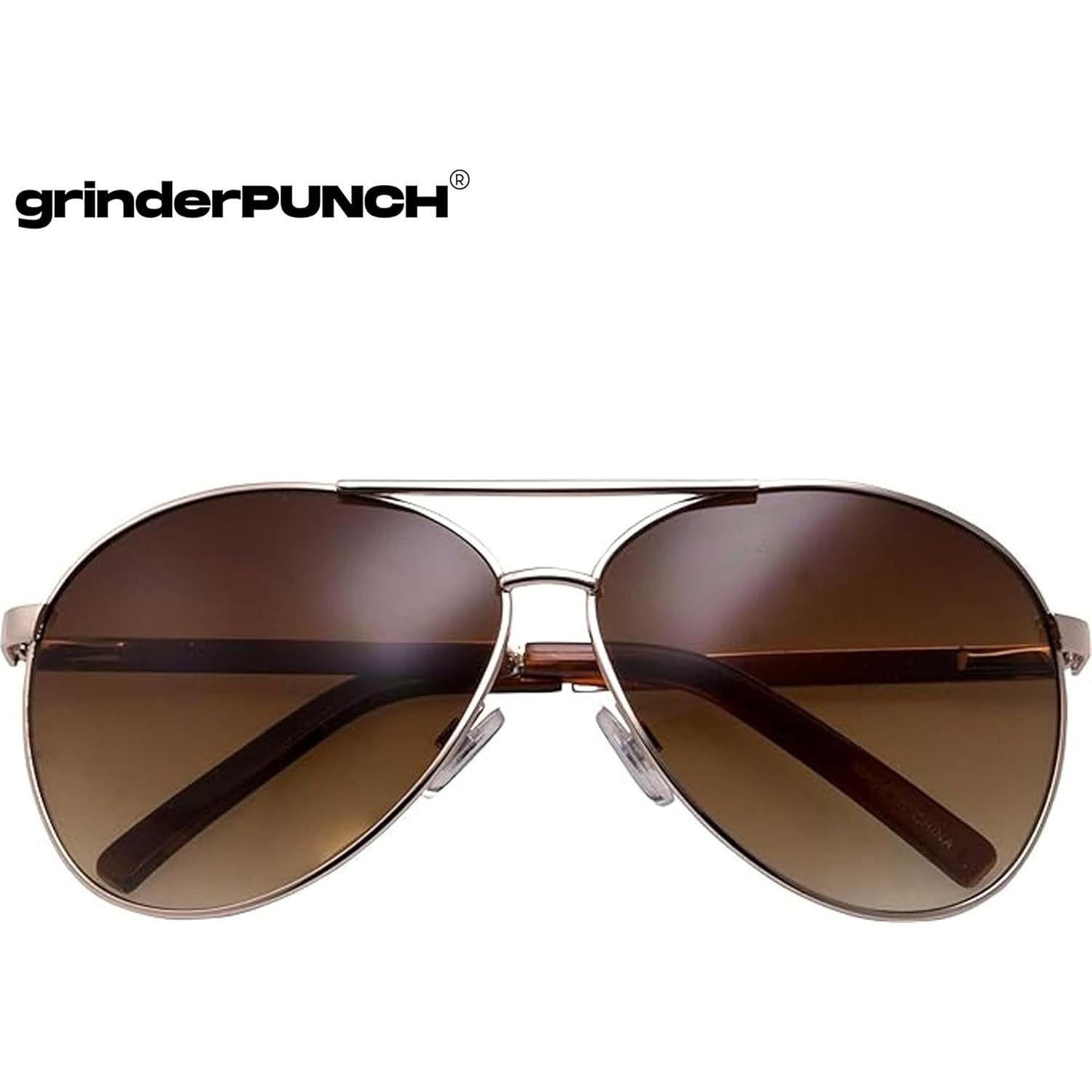 Gafas de Sol Aviador GrinderPUNCH XL Dorado UV400 148mm