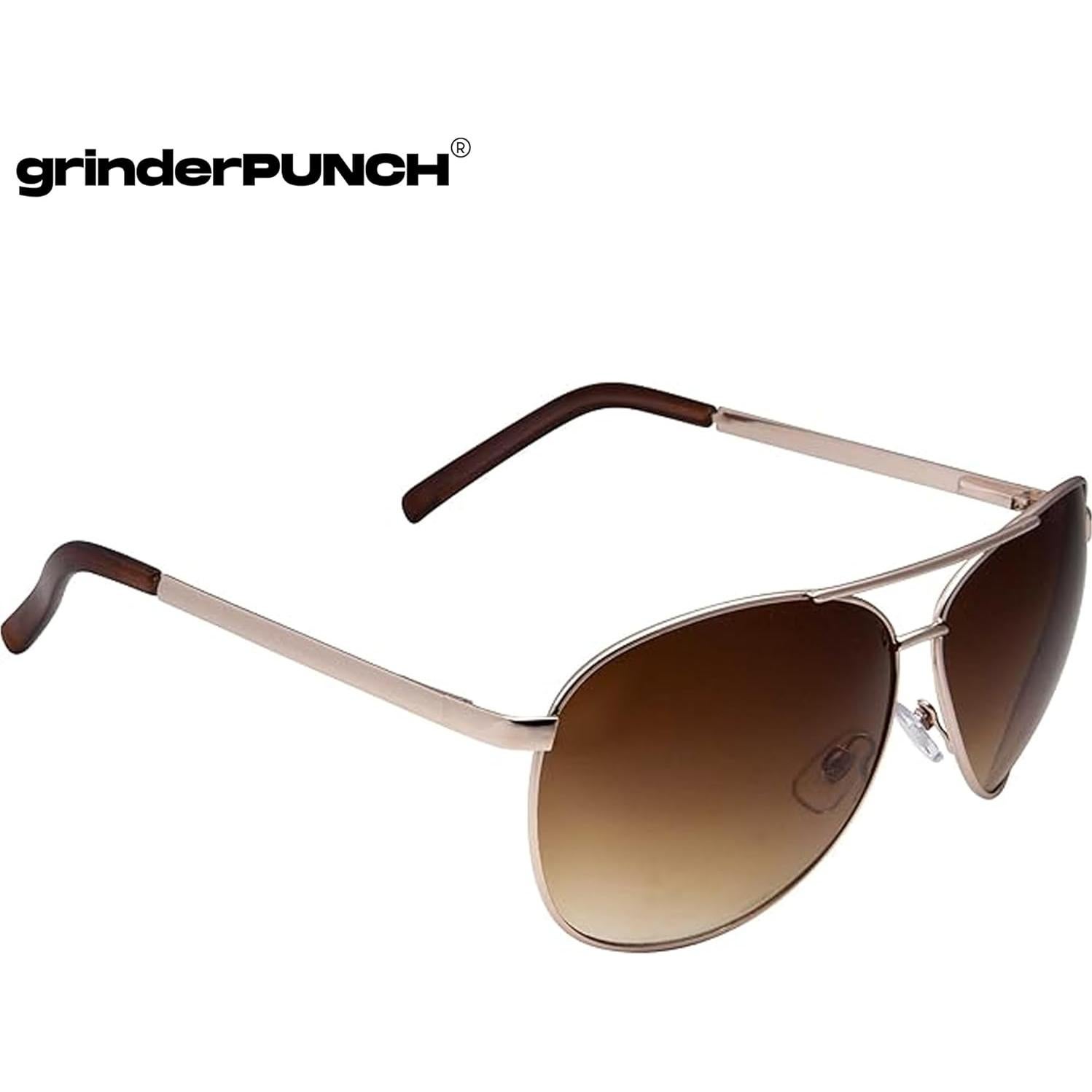 Gafas de Sol Aviador GrinderPUNCH XL Dorado UV400 148mm