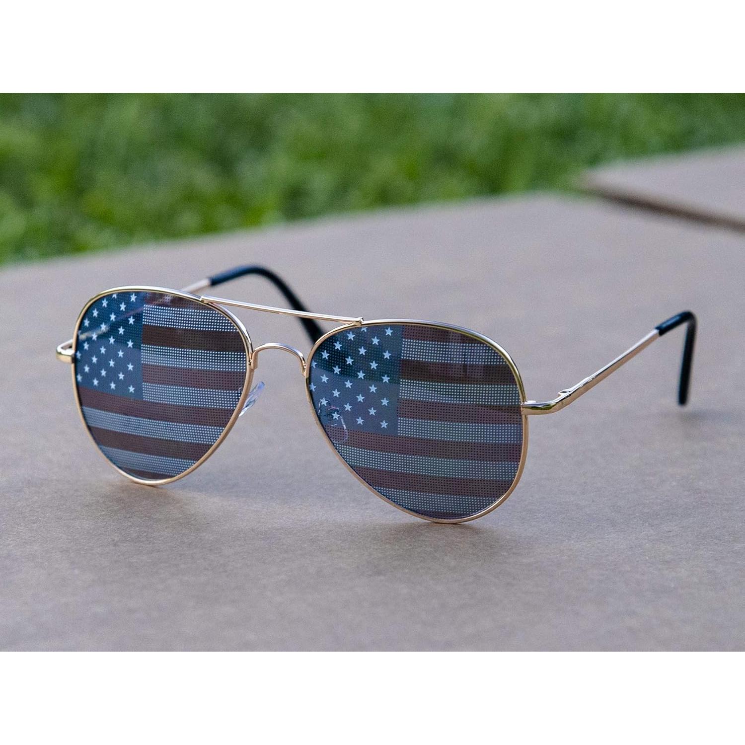 Gafas de sol decorativas espejo bandera americana Goson
