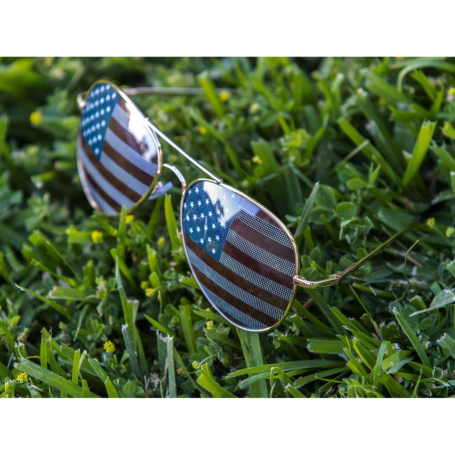 Gafas de sol decorativas espejo bandera americana Goson