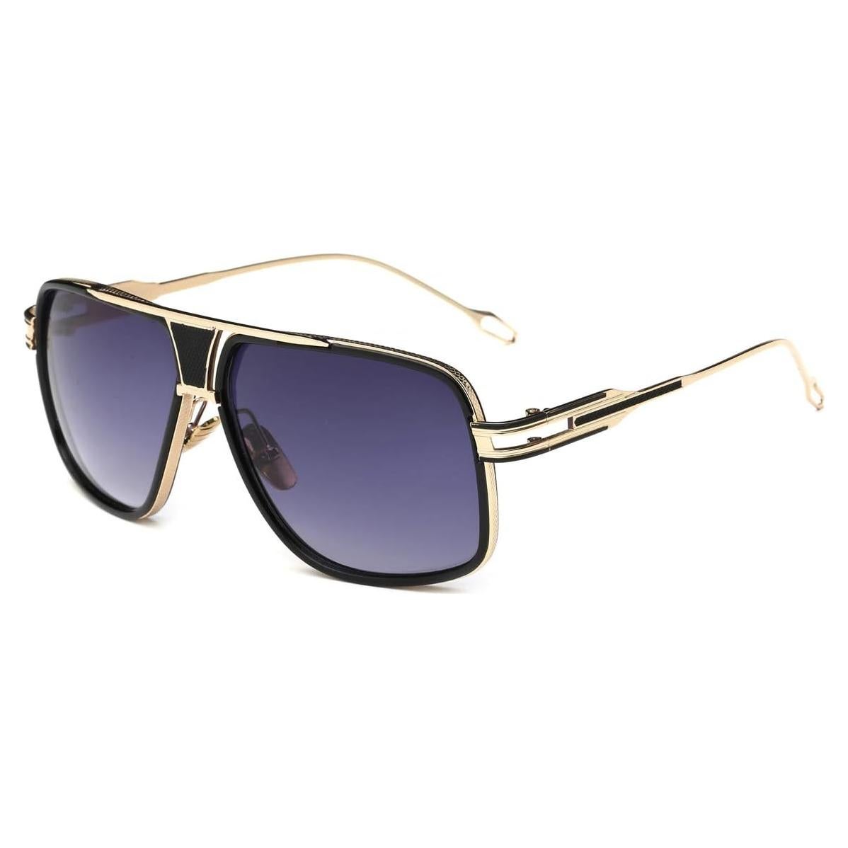 Gafas de sol Dollger para hombres grandes con marco dorado