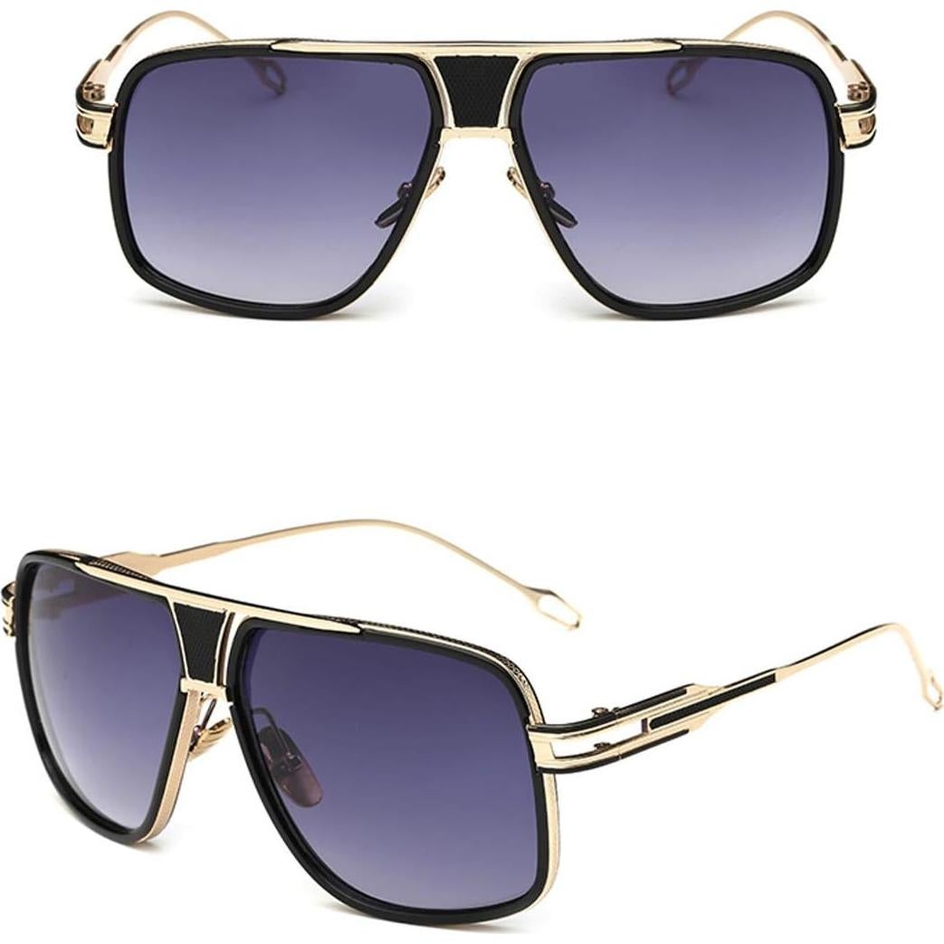 Gafas de sol Dollger para hombres grandes con marco dorado