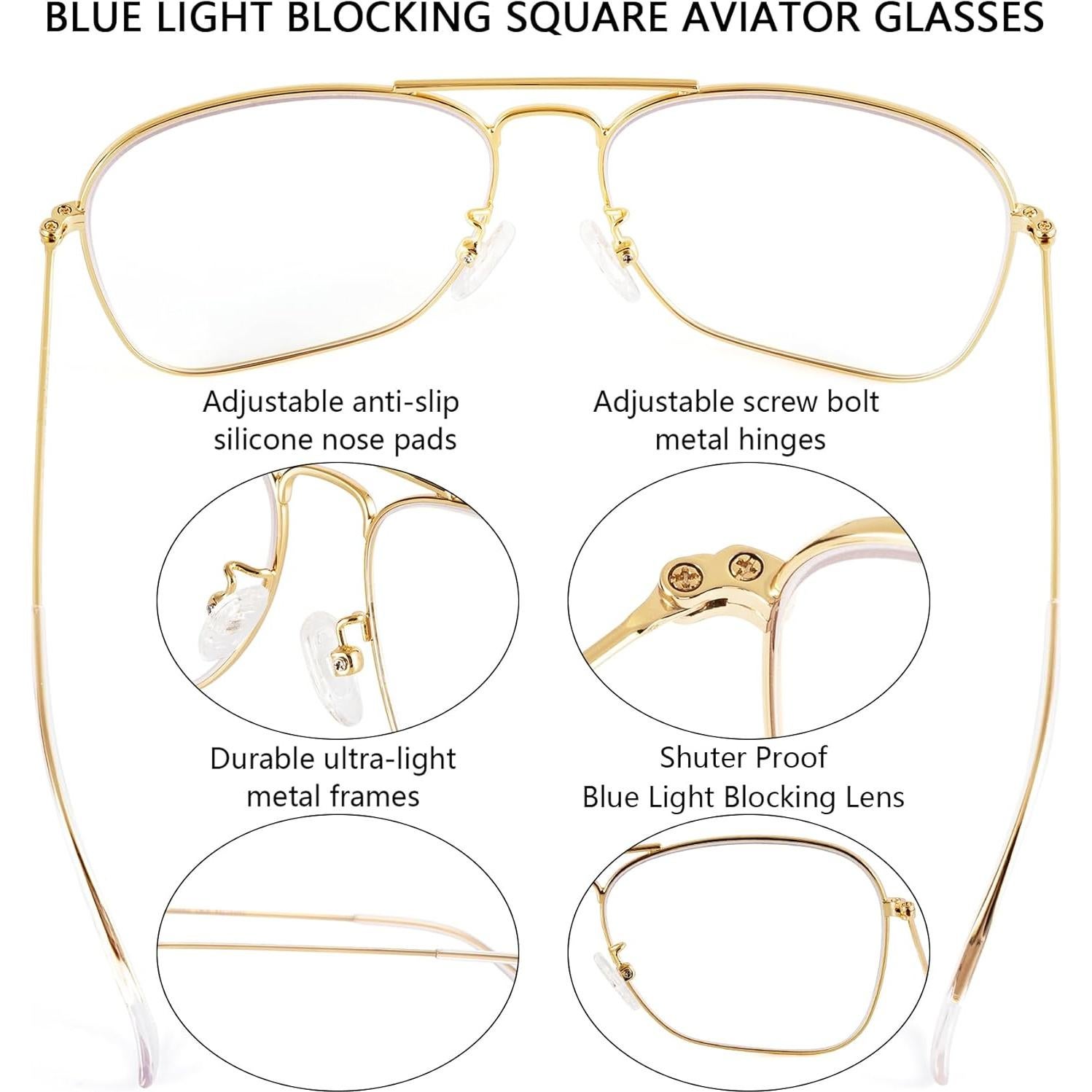 Gafas de sol polarizadas IOHLNG unisex, estilo clásico, metal