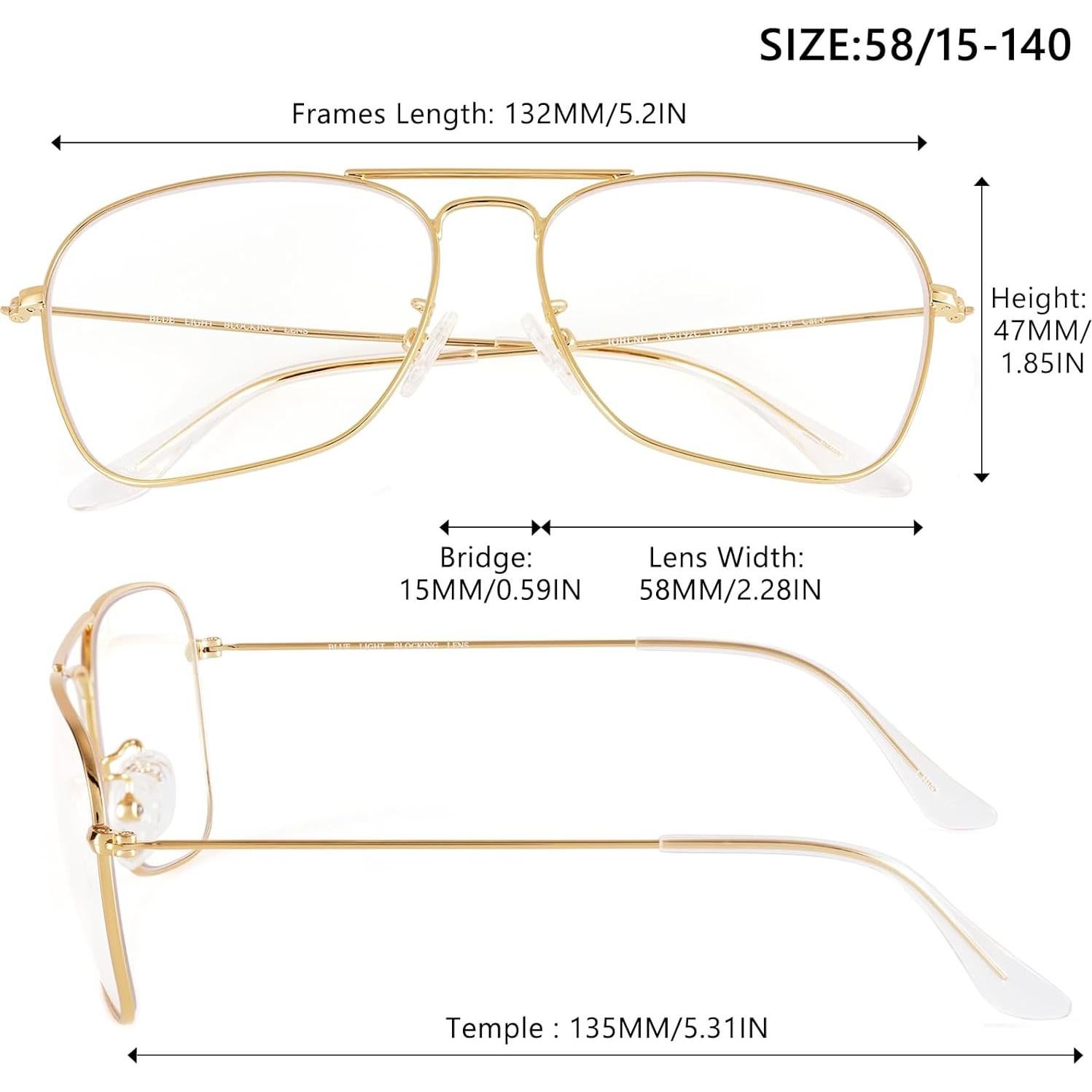 Gafas de sol polarizadas IOHLNG unisex, estilo clásico, metal