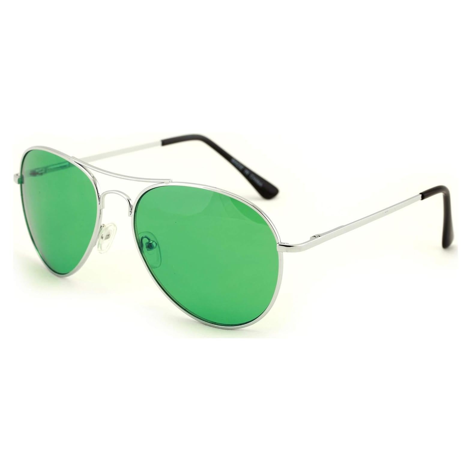 Gafas de sol aviador metálicas Vision World con lentes coloridos