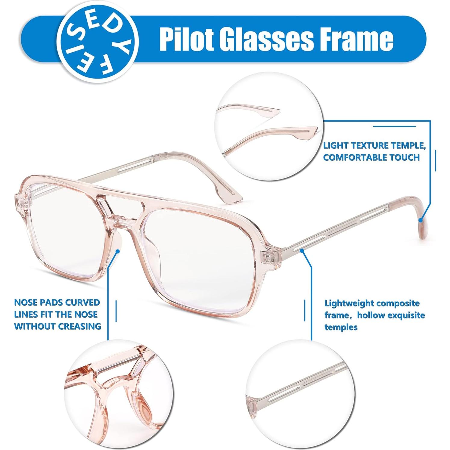 Gafas de Lectura FEISEDY Retro Cuadradas Anti Luz Azul +2.00