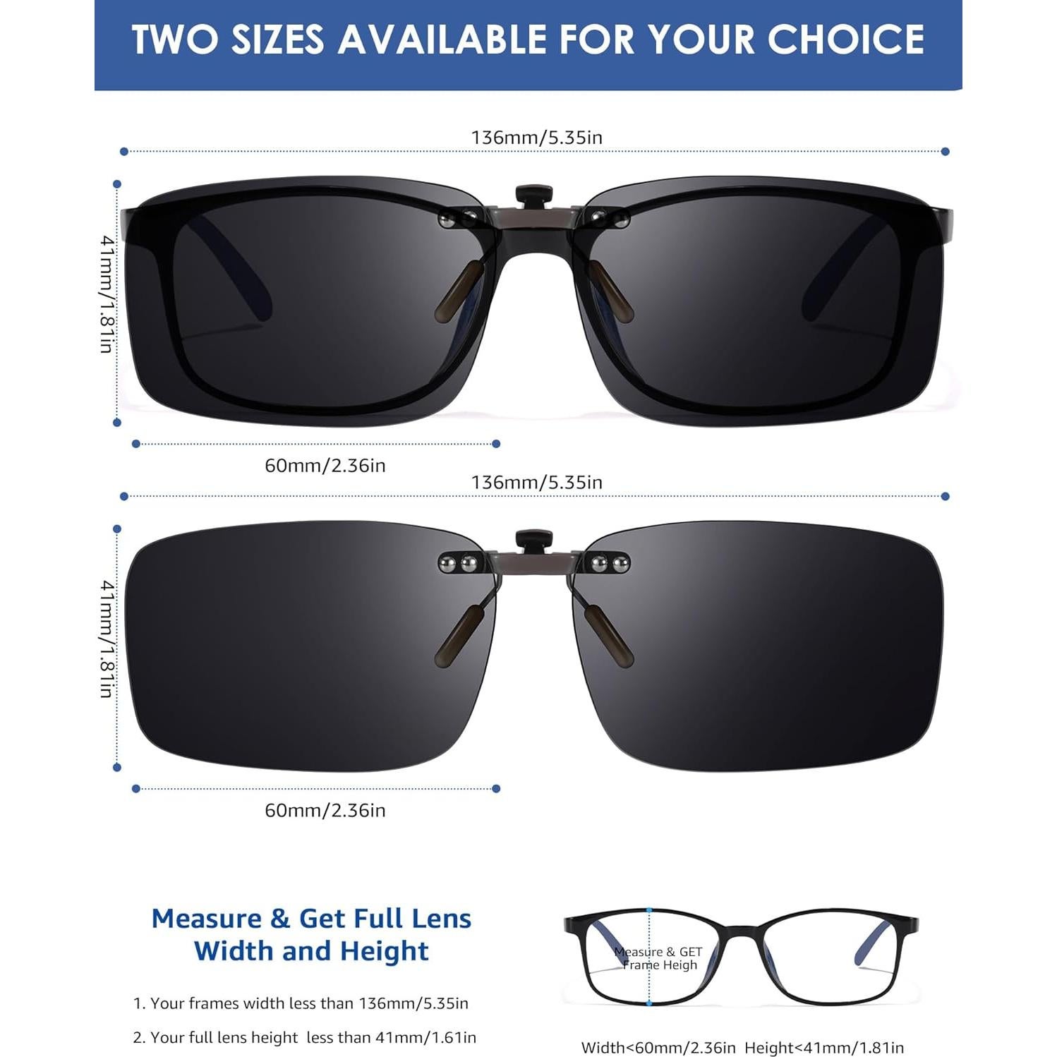 Gafas de sol clip-on polarizadas Xfeel para prescripción UV400