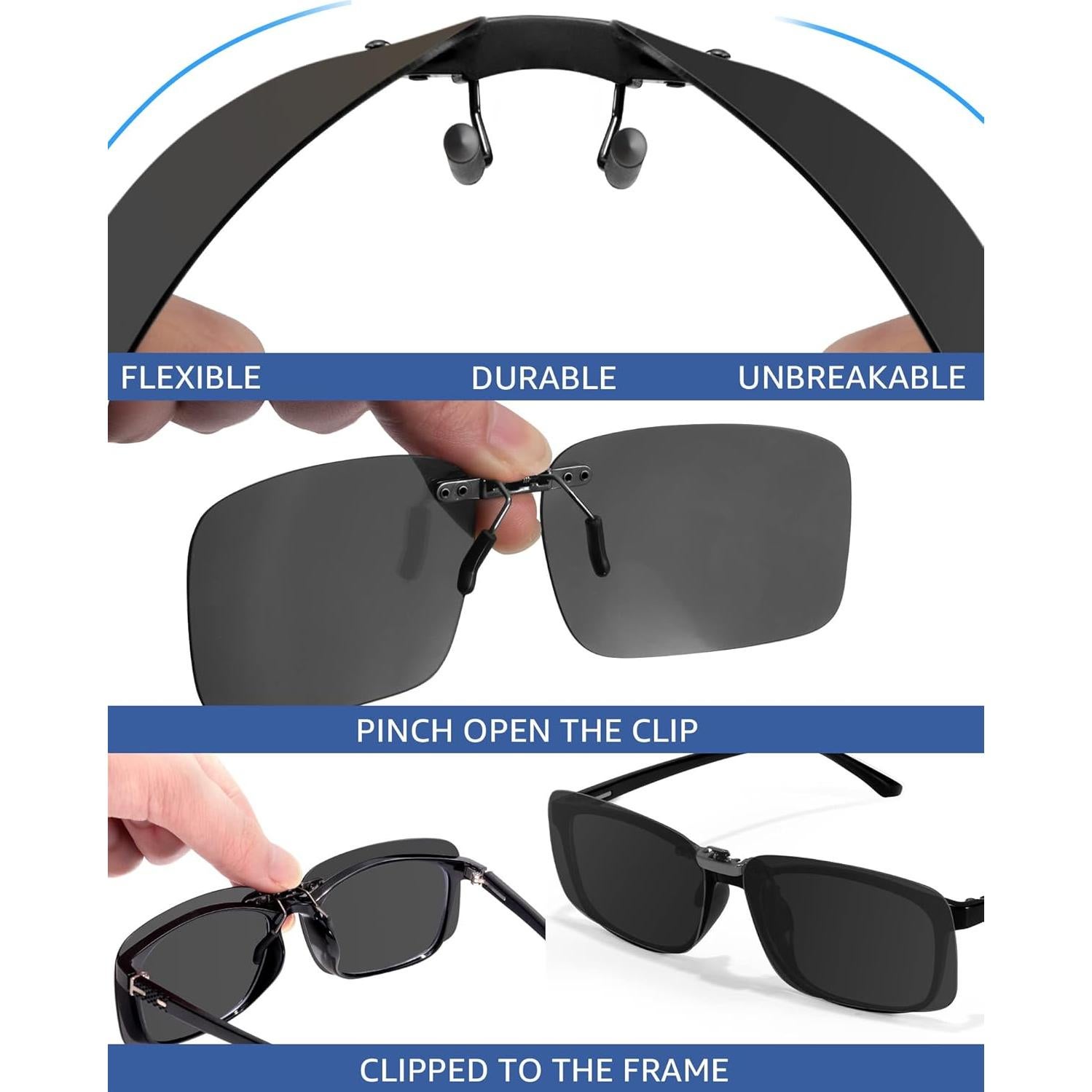 Gafas de sol clip-on polarizadas Xfeel para prescripción UV400
