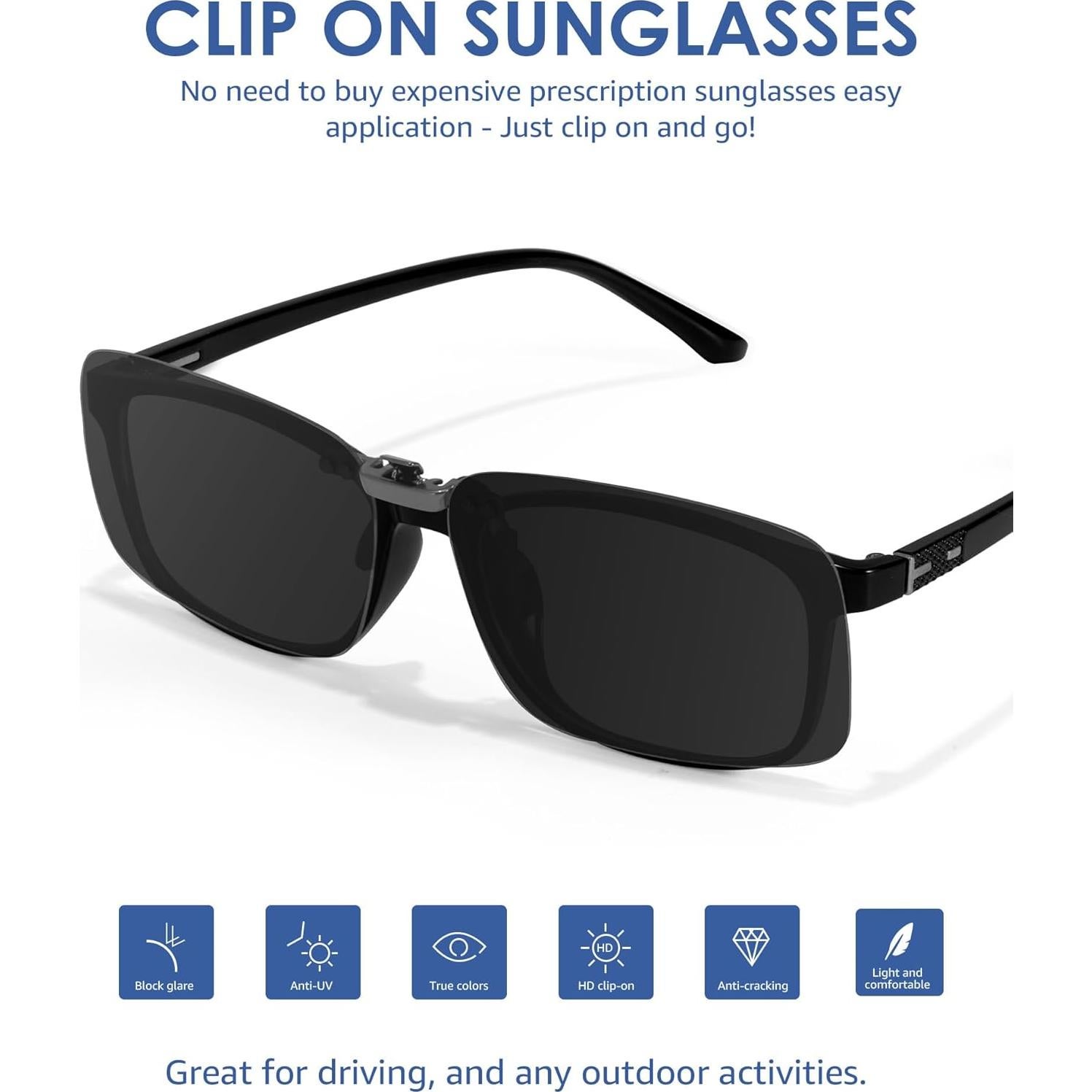 Gafas de sol clip-on polarizadas Xfeel para prescripción UV400