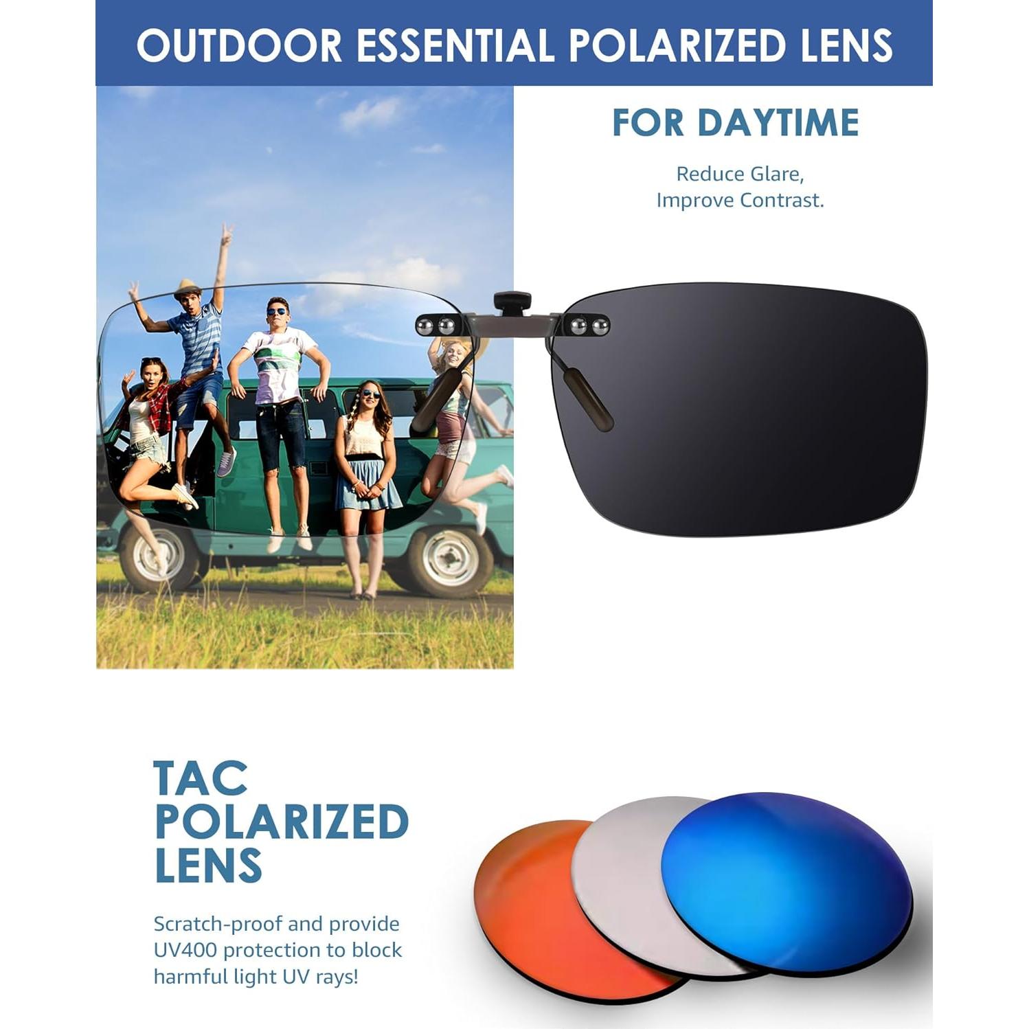 Gafas de sol clip-on polarizadas Xfeel para prescripción UV400