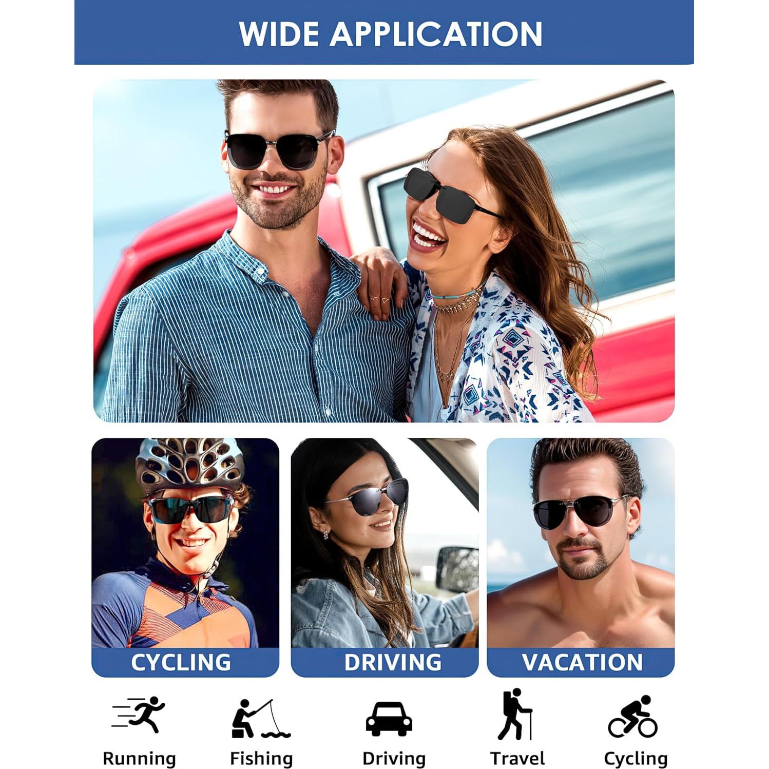 Gafas de sol clip-on polarizadas SODQW para prescripción