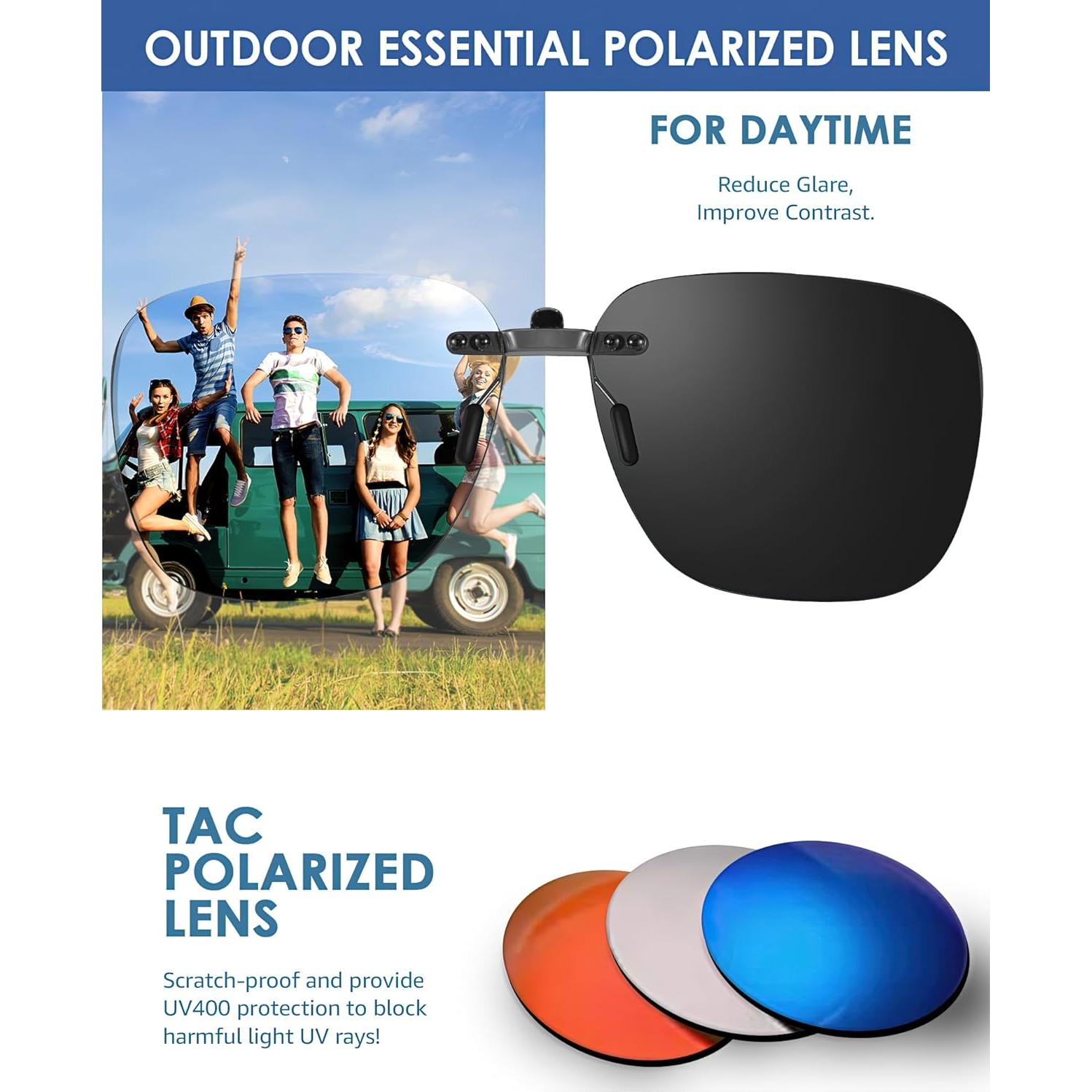 Gafas de sol clip-on polarizadas SODQW para prescripción