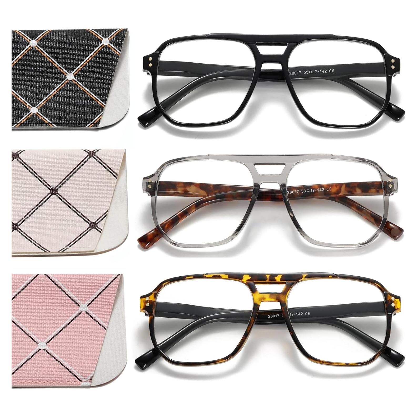 Gafas de lectura aviador OWTXIS con protección luz azul 1.0x