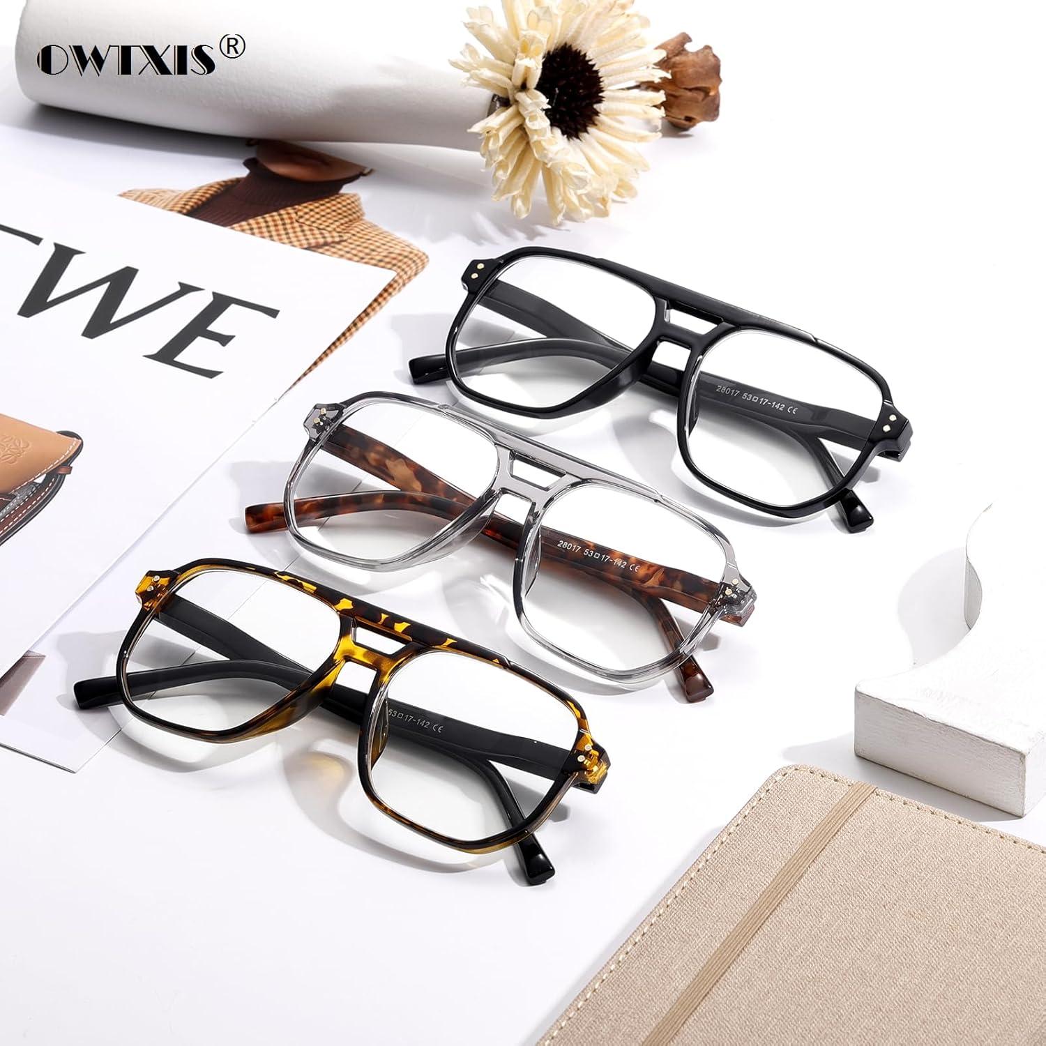 Gafas de lectura aviador OWTXIS con protección luz azul 1.0x