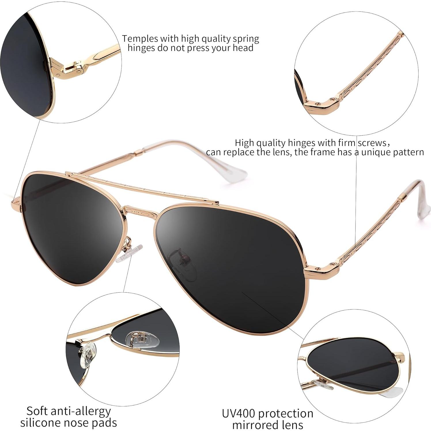 Gafas de sol aviador polarizadas Pro Acme UV 400 57mm