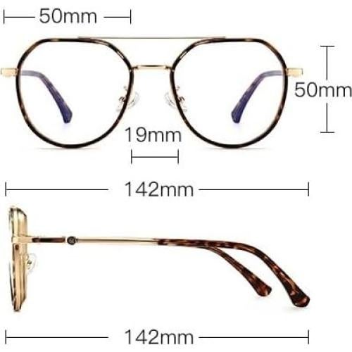 Gafas de lectura ARAAO anti-luz azul +150, diseño aviador