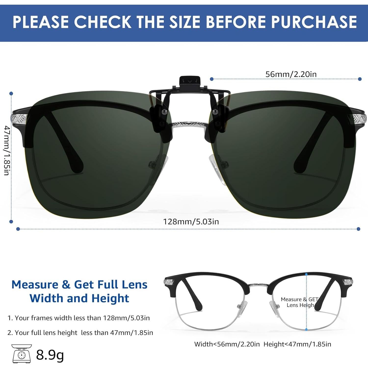 Gafas de sol clip-on polarizadas Xfeel para monturas recetadas