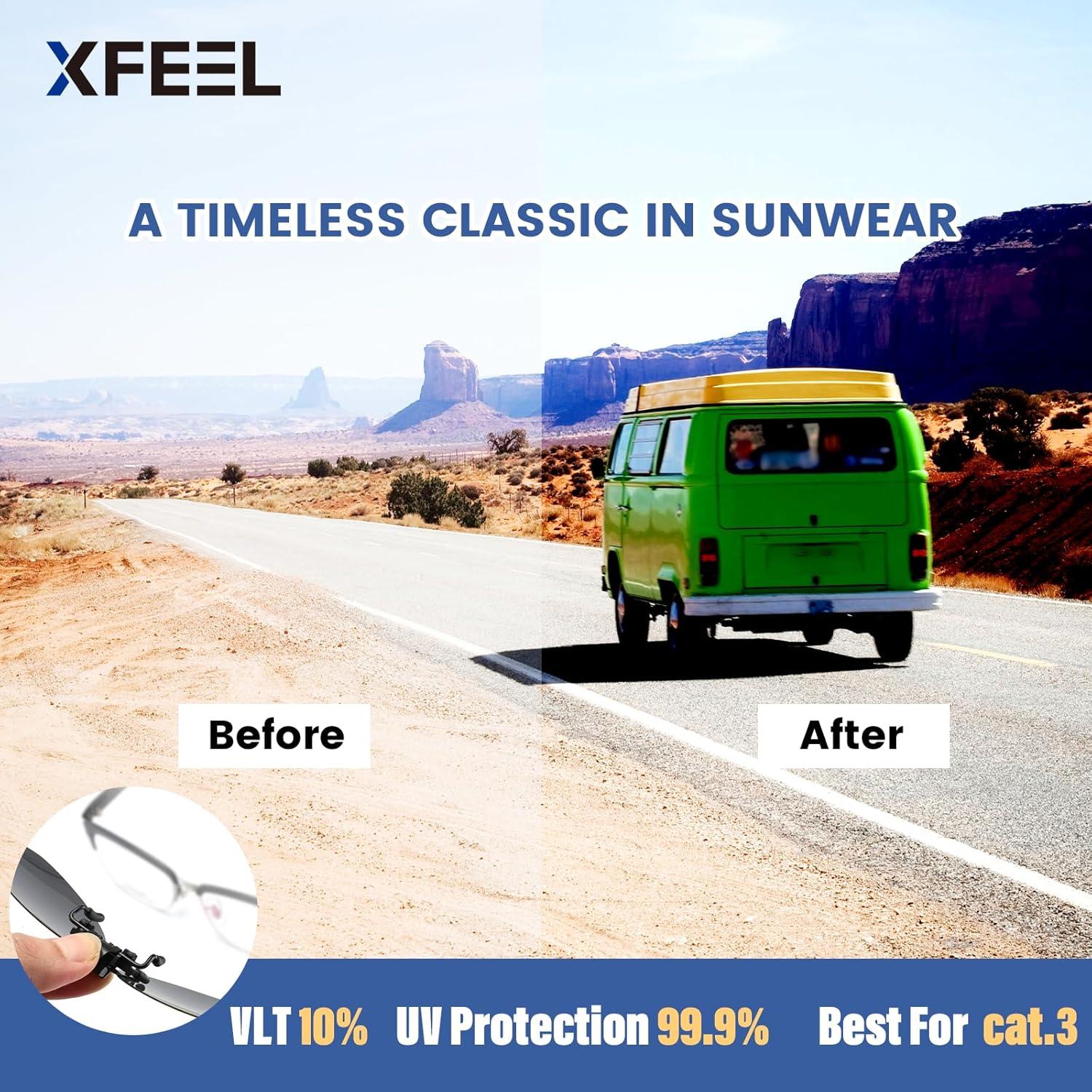 Gafas de sol clip-on polarizadas Xfeel para monturas recetadas