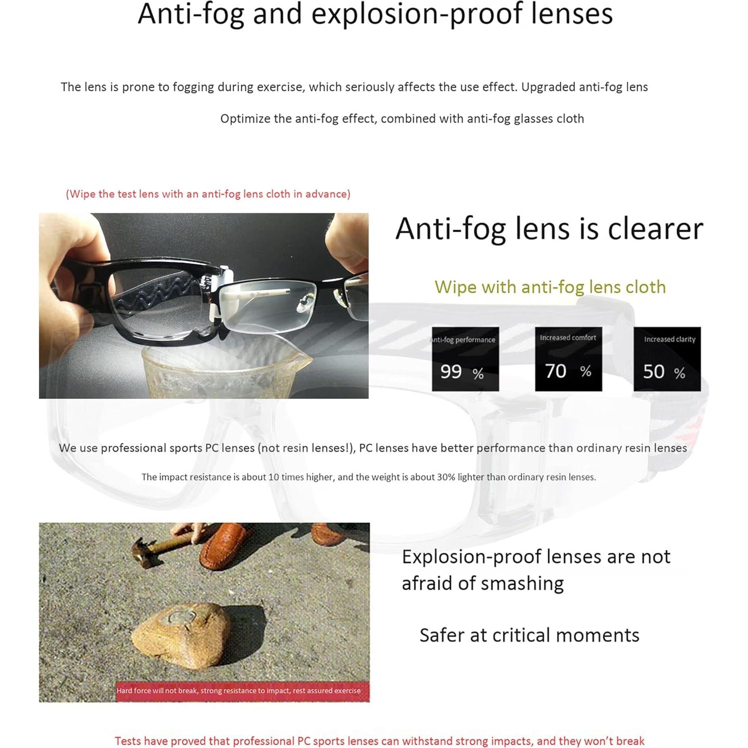 Gafas de baloncesto SooGree G8122 con protección anti-vaho