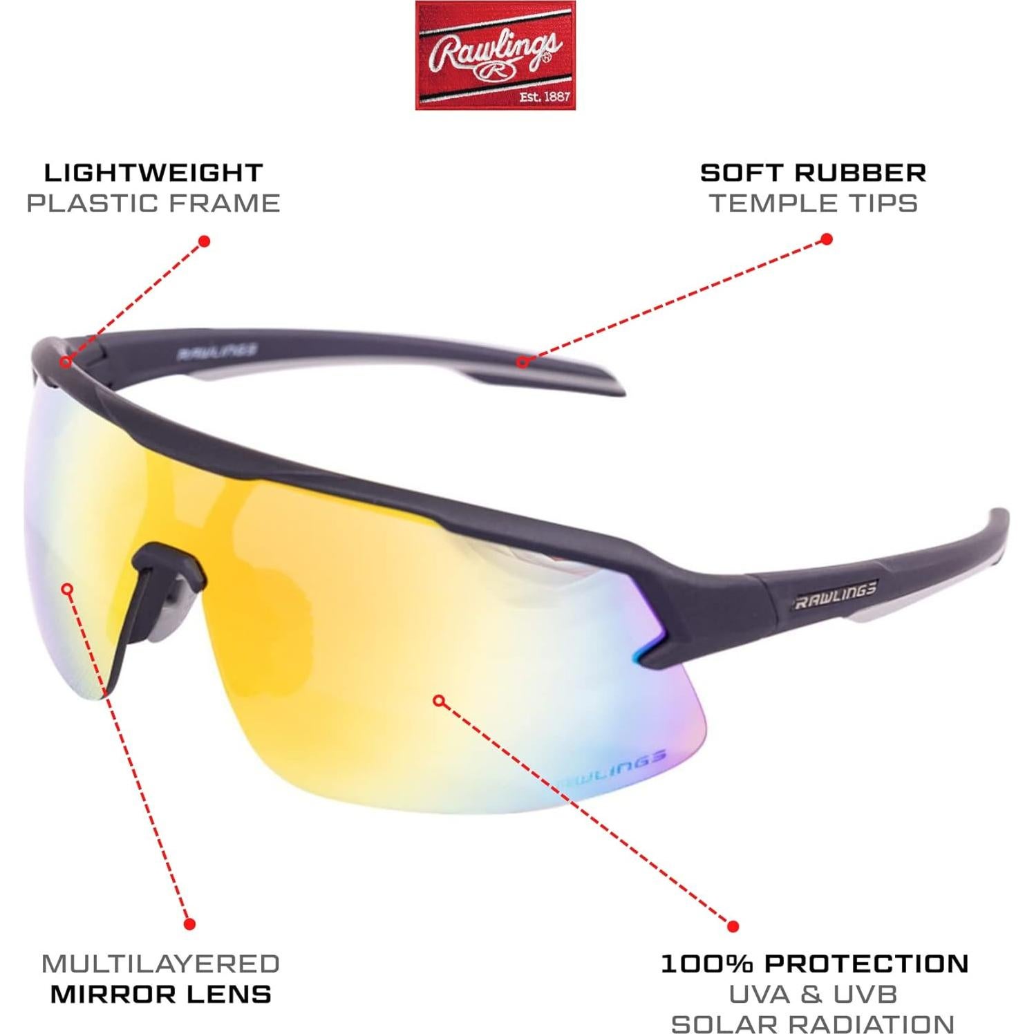 Gafas de sol deportivas Rawlings RY134 para jóvenes - Plegables y ligeras