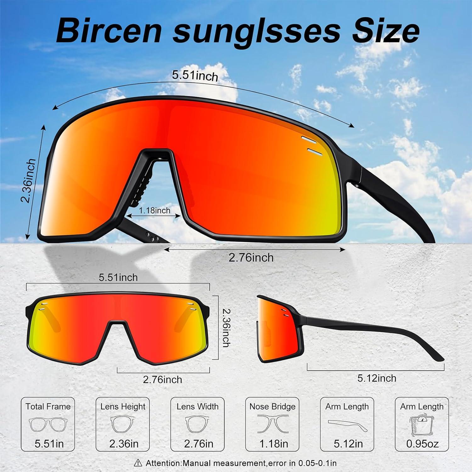 Gafas de Ciclismo Polarizadas UV400 TR90 Negro/Rojo